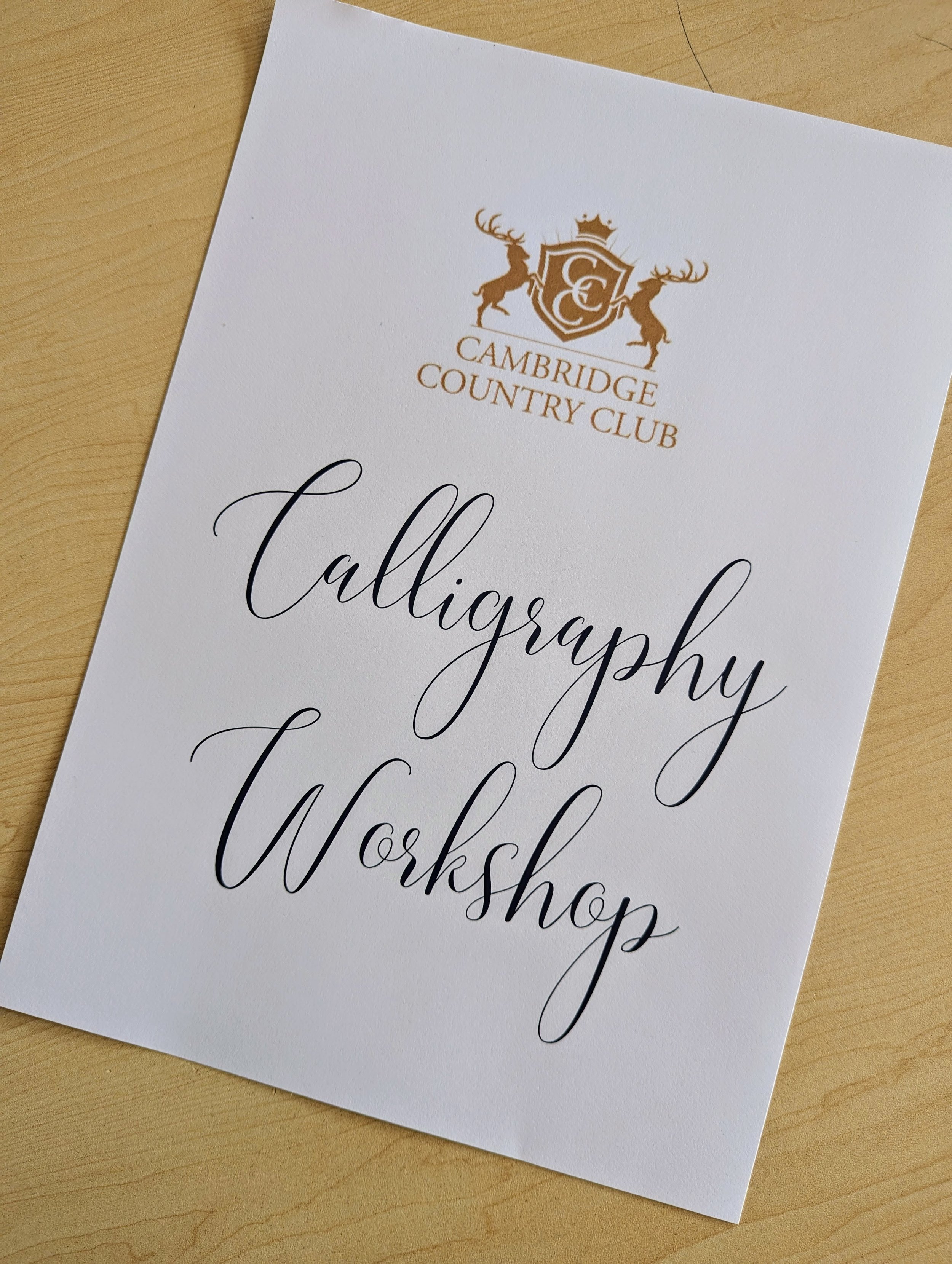 Christmas Calligraphy at the Cambridge Country Club