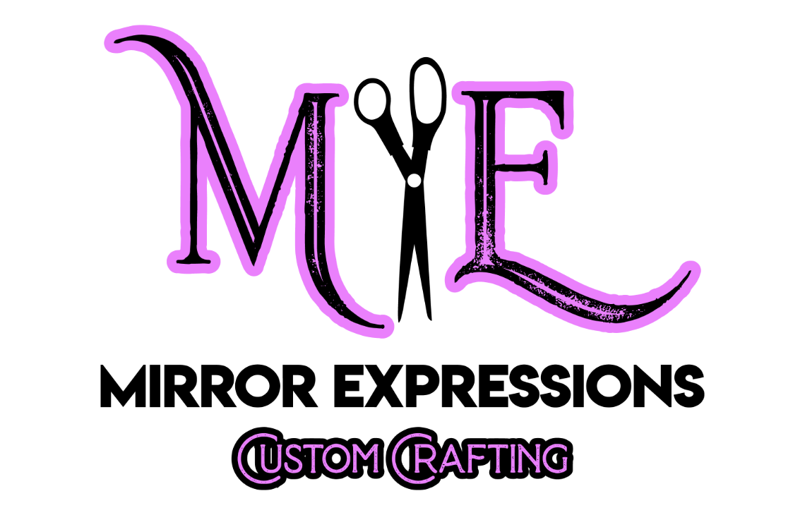 Neon sign with the letters 'MLC' in purple, and the words 'Custom Crafting' below, on a black background.