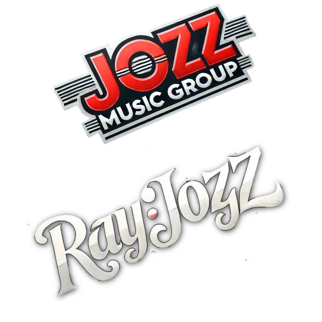 Logo of Jazz Music Group with the text "Jazz Music Group" and "RayzJozz"logo