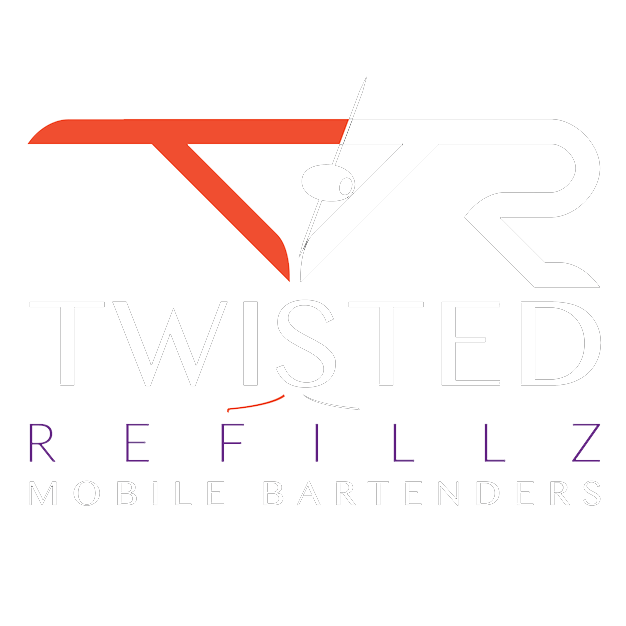 Logo for Twisted Refillz Mobile Bartenders featuring a stylized bottle opener design and the text 'Twisted Refillz Mobile Bartenders'.