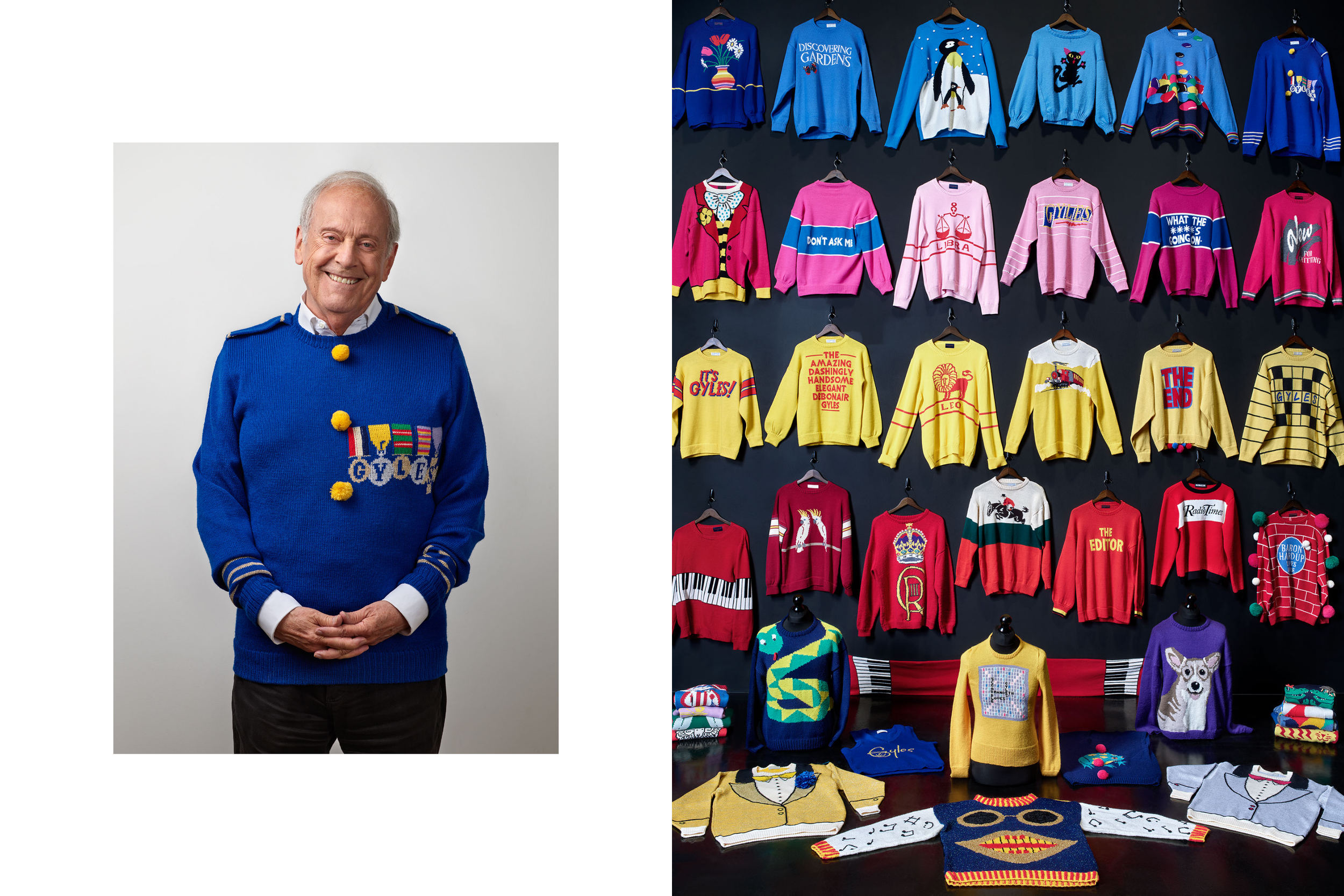 Banham Protect What You Cherish, Gyles Brandreth with his jumper collection