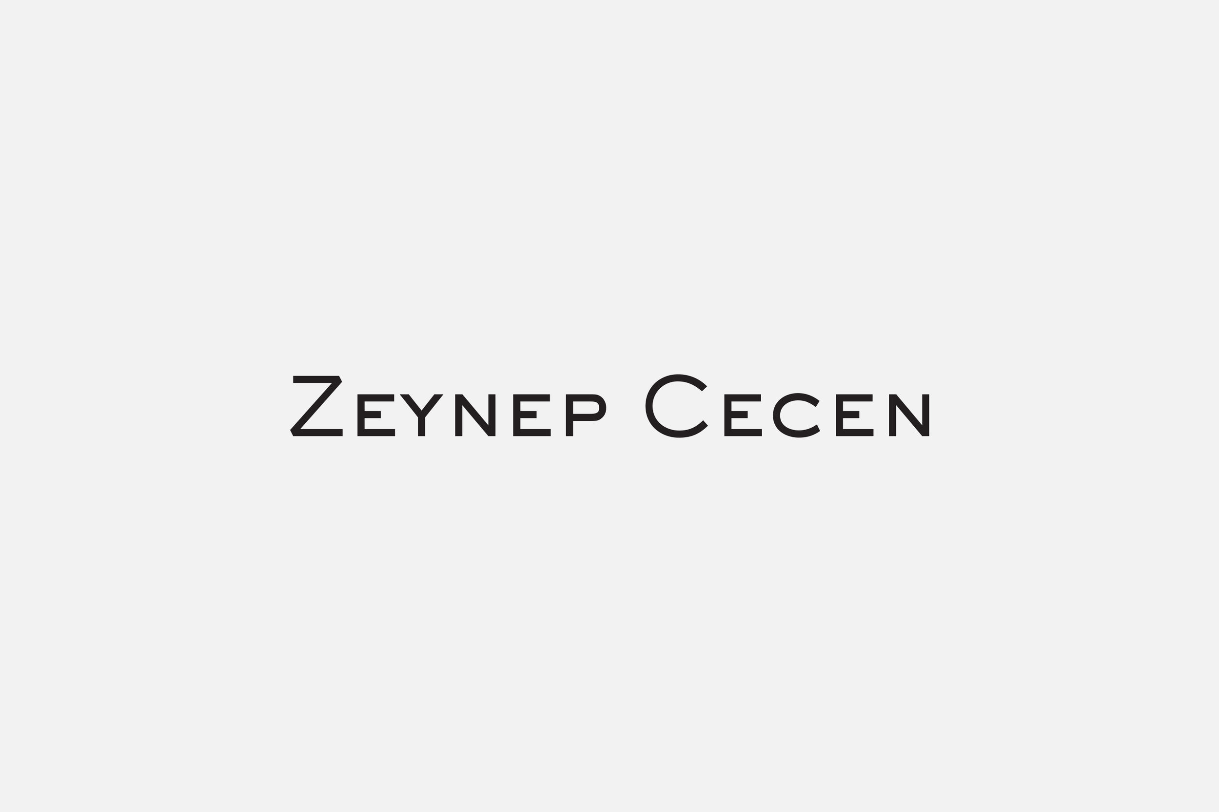 The name Zeynep Cecen written in black text on a light gray background.