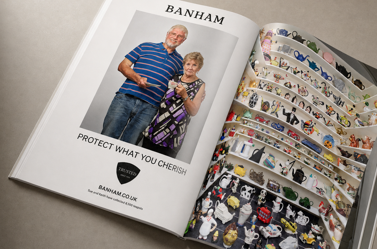 Banham Protect What You Cherish, teapot collectors with their collection