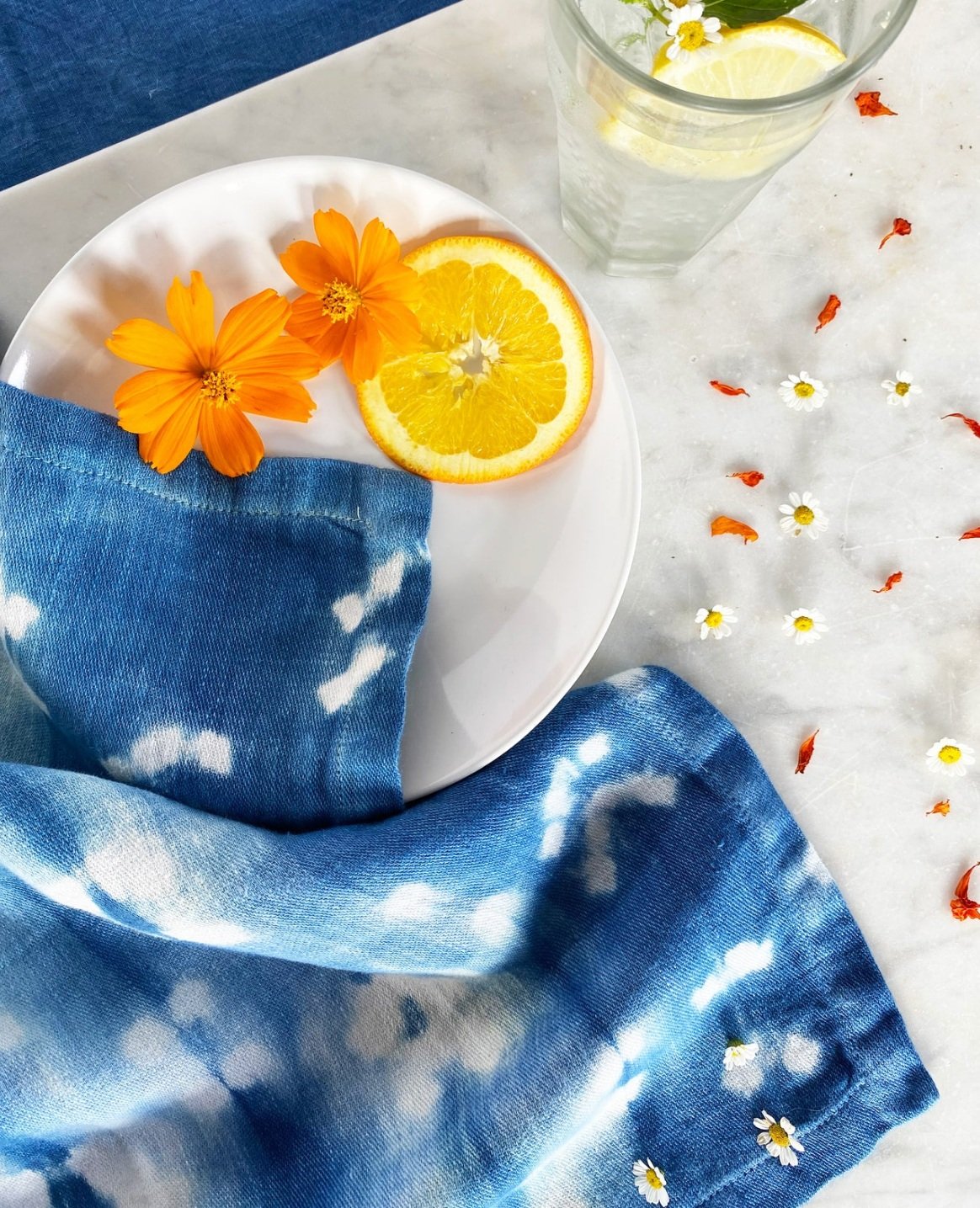 Indigo dyed dinner napkins – Kitchen Garden Textiles, $30