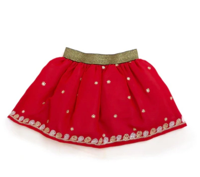Taara Tutu Skirt- Red/silver sequins – Samsara Sari, $76&nbsp;