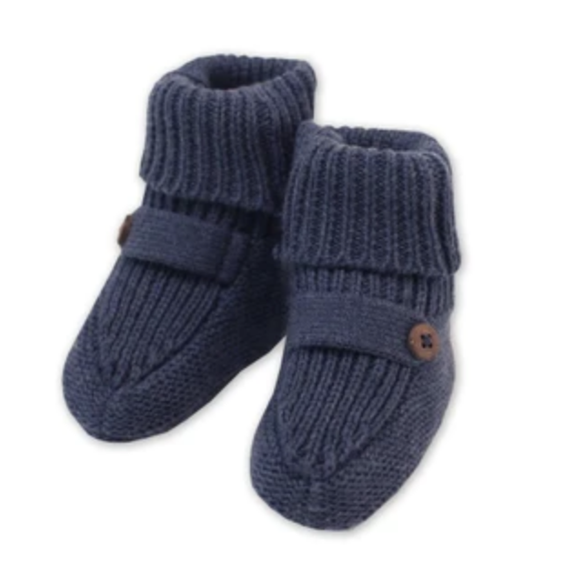 Organic Cotton Knit Booties –&nbsp;Minnow Lane, $28 