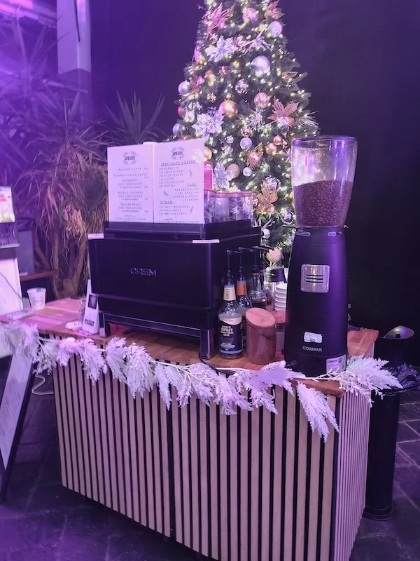 Professional christmas hot chocolate bar in Central Scotland office for staff events