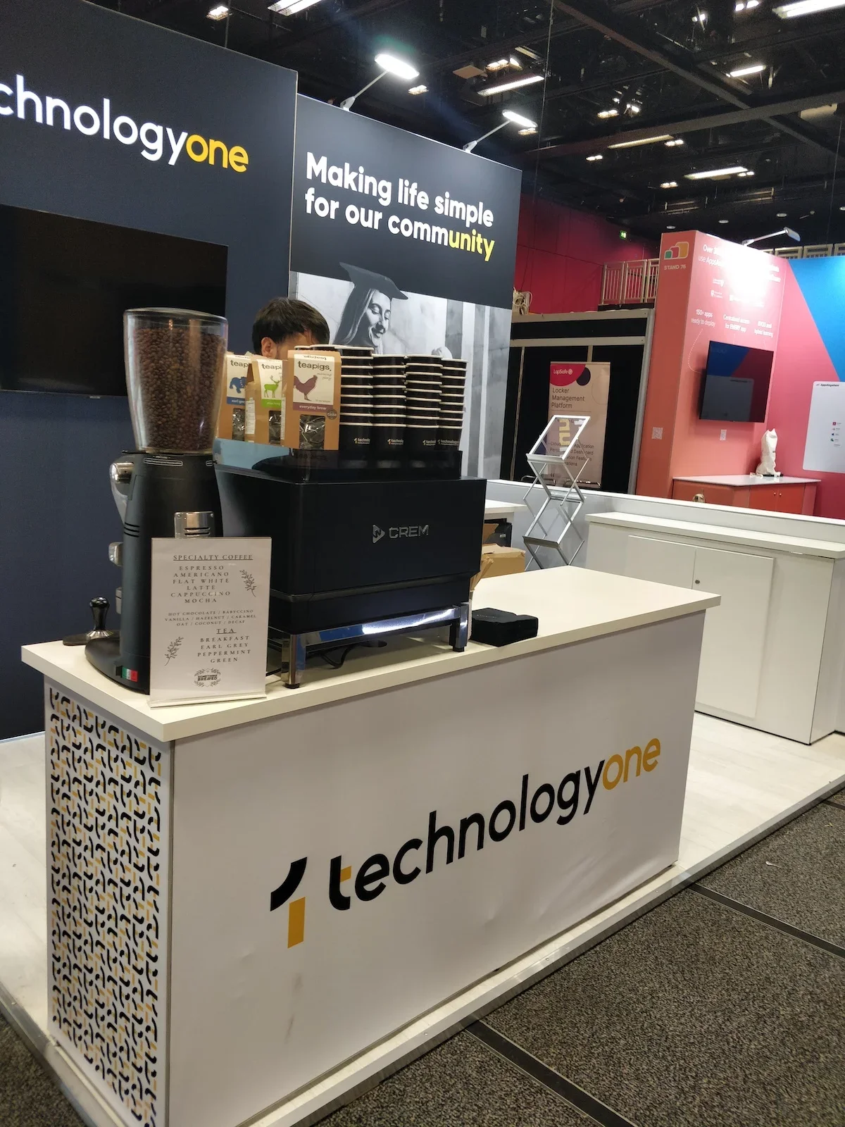 High footfall exhibition coffee bar designed for fast service and brand engagement