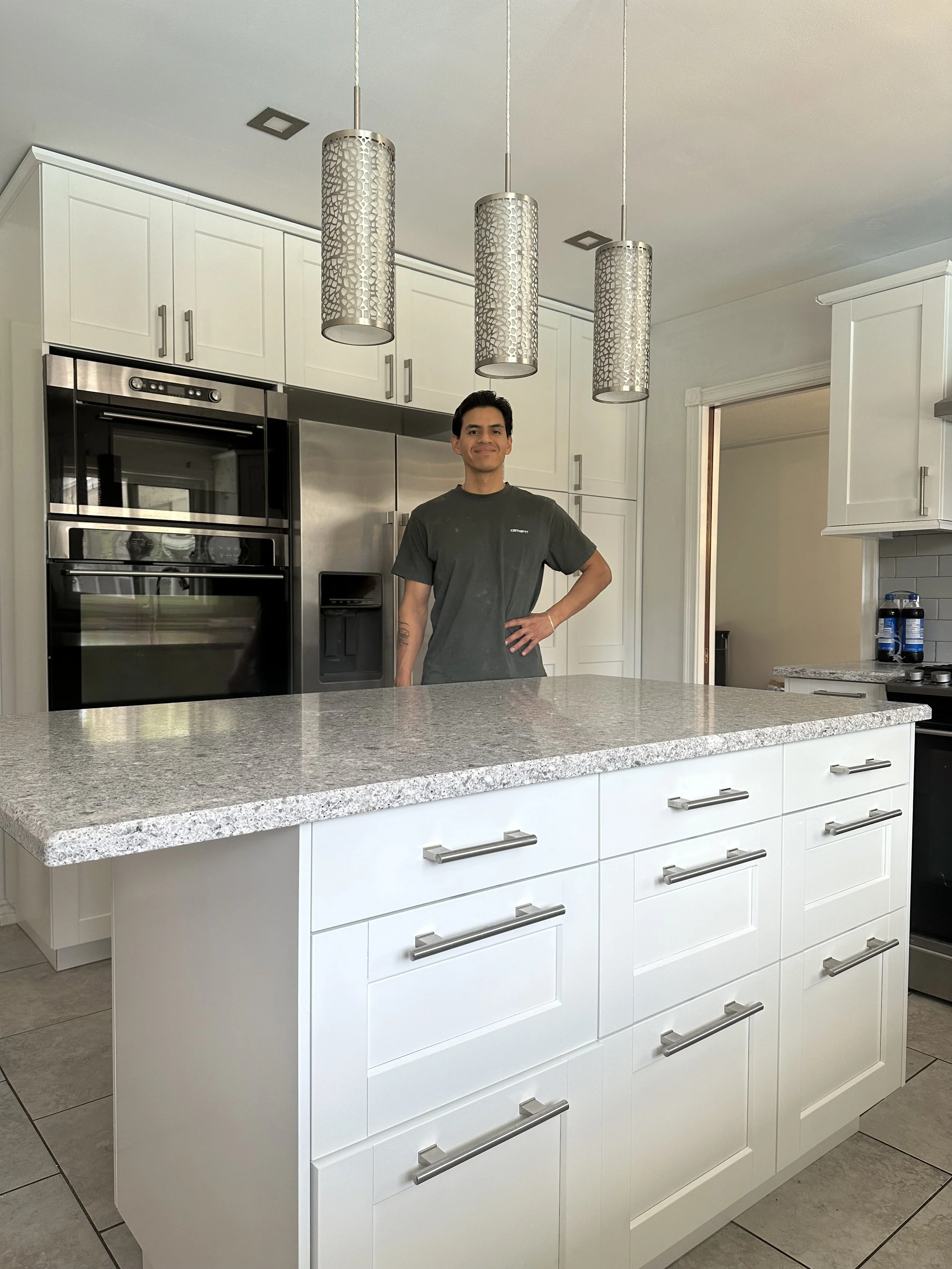Chantilly lace kitchen cabinets