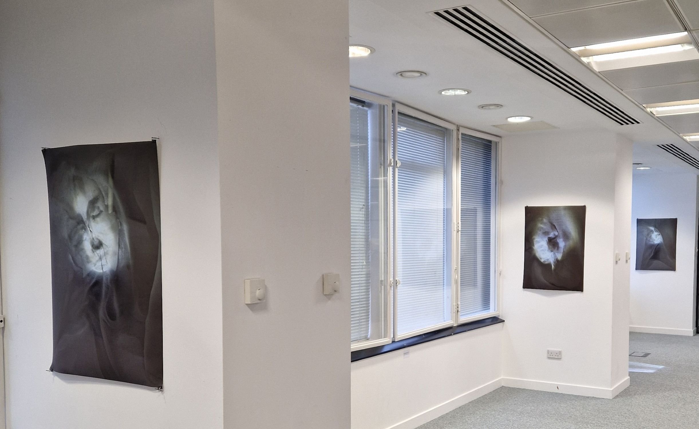 Tryptic 1 North Gallery, 2025. 3 digital prints on paper - each print 84.1 x 59.4 cm