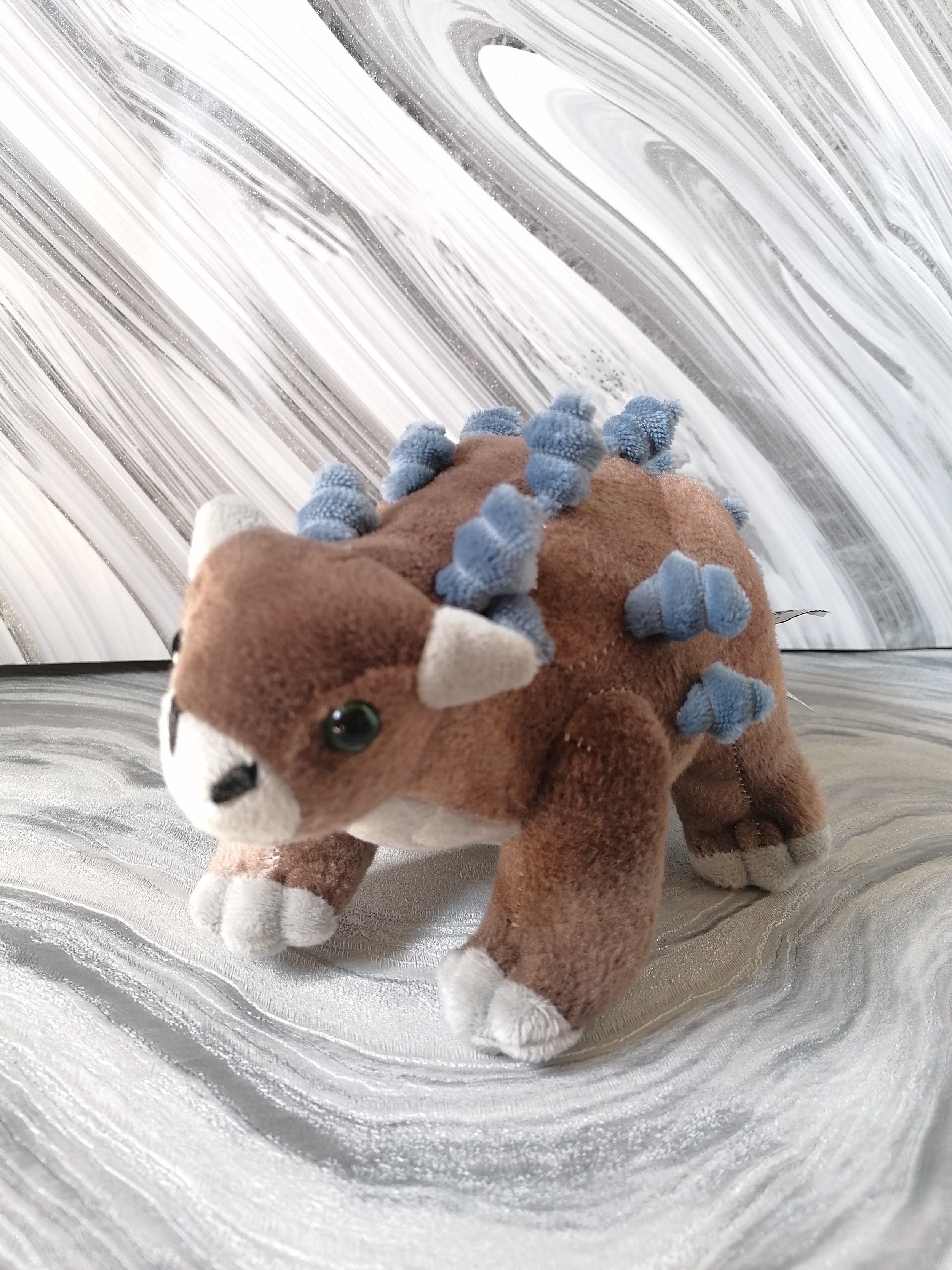 Medium Grey Ankylosaurus Plush Toy