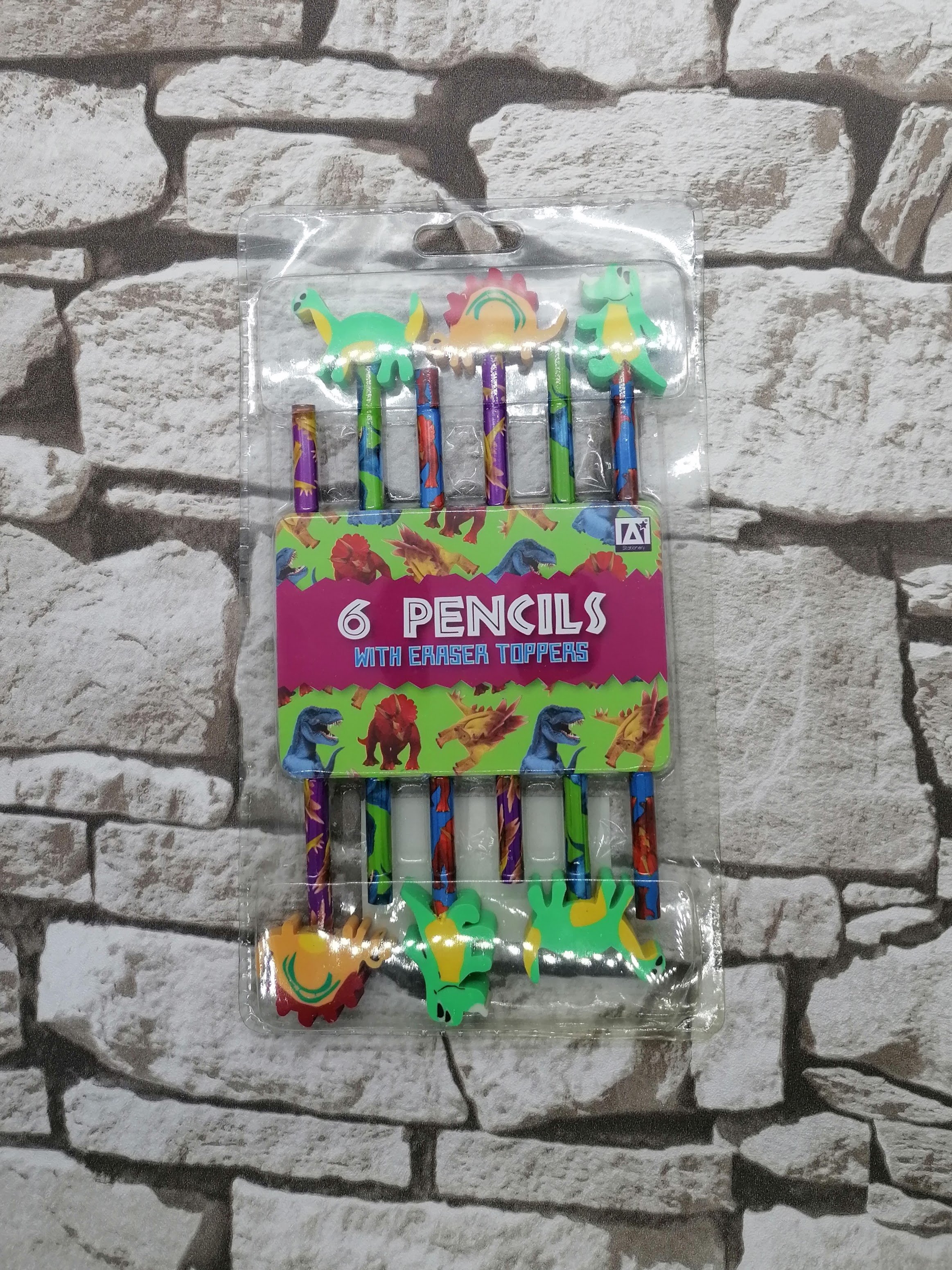 Set of 6 Pencil & Rubbers Set
