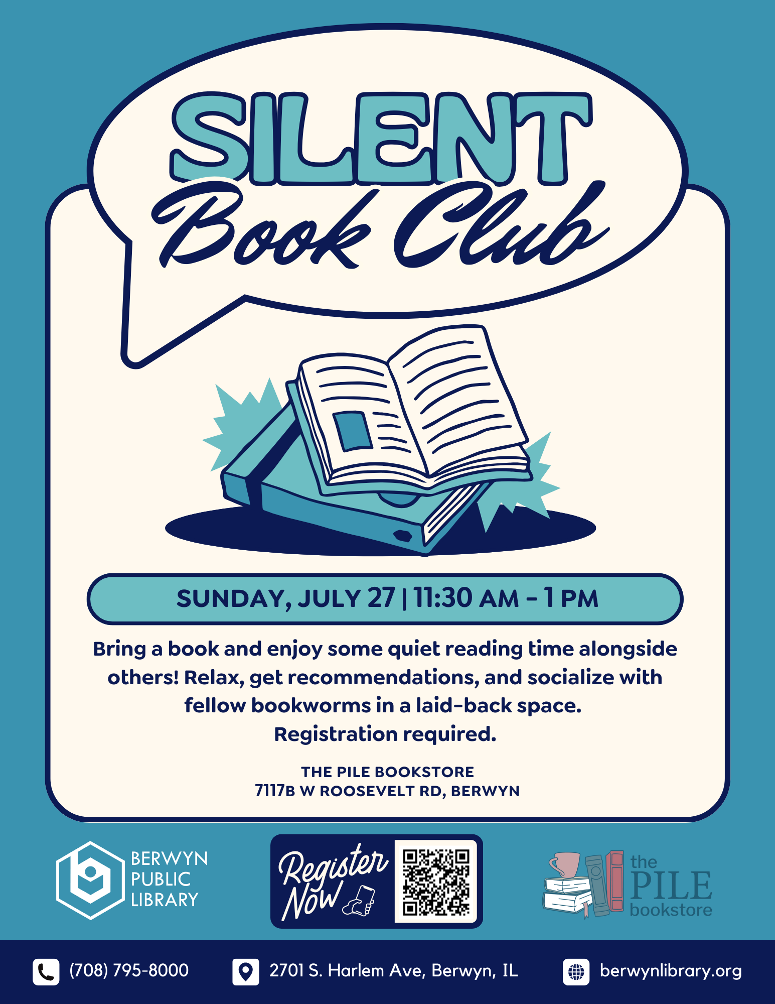 Silent Book Club with the Berwyn Public Library