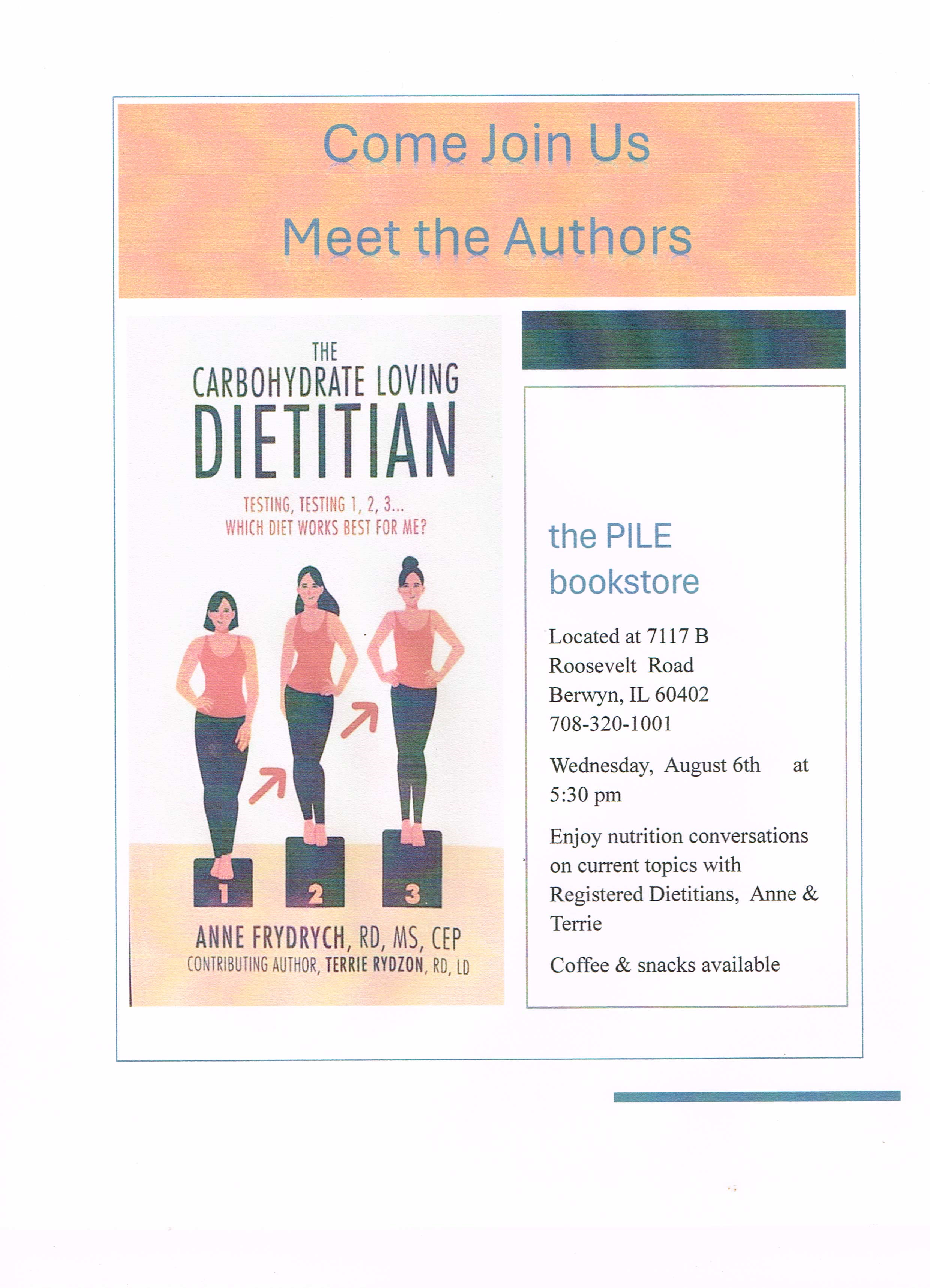 The Carbohydrate-Loving Dietitian Meet and Greet