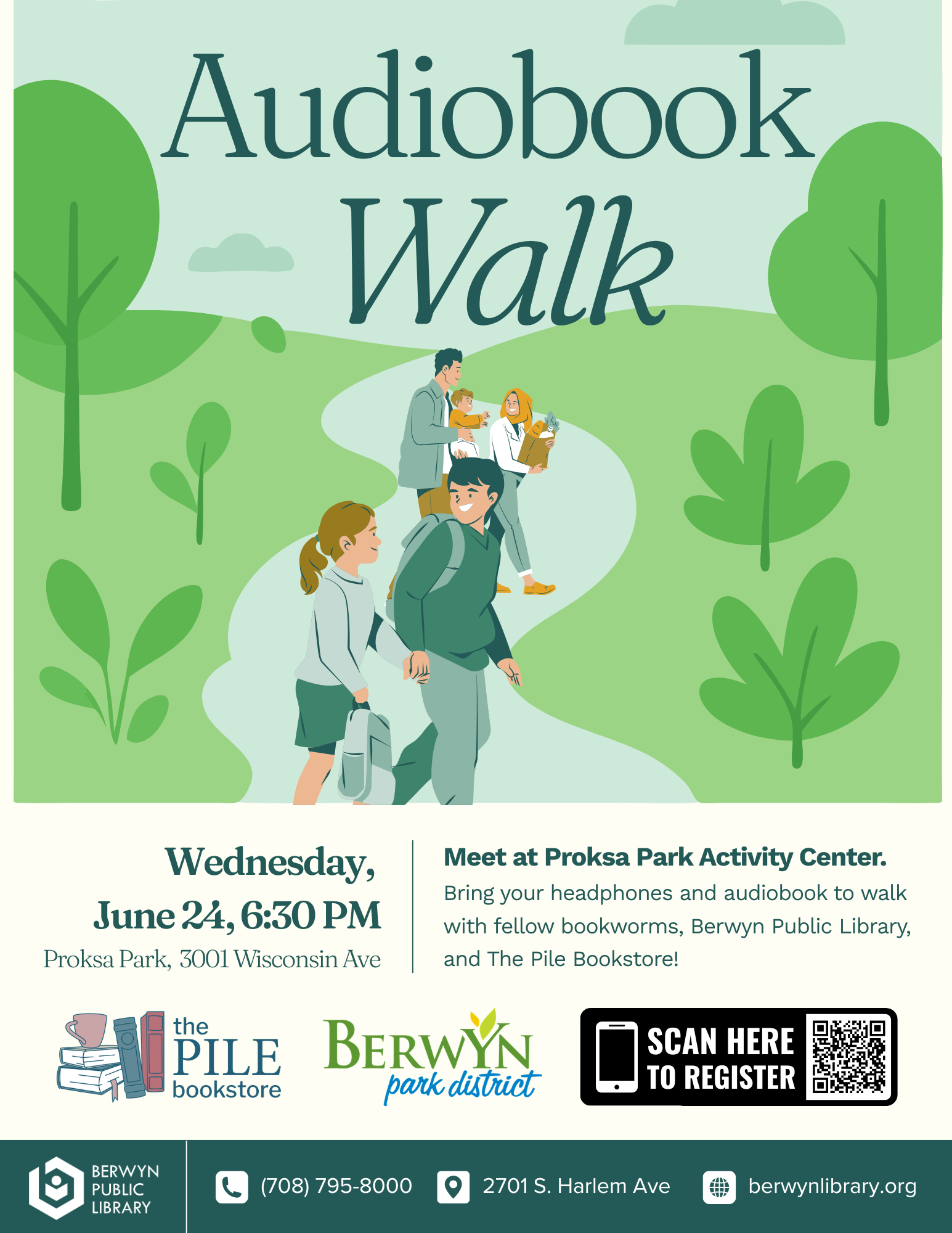 Audiobook Walk with the Berwyn Public Library