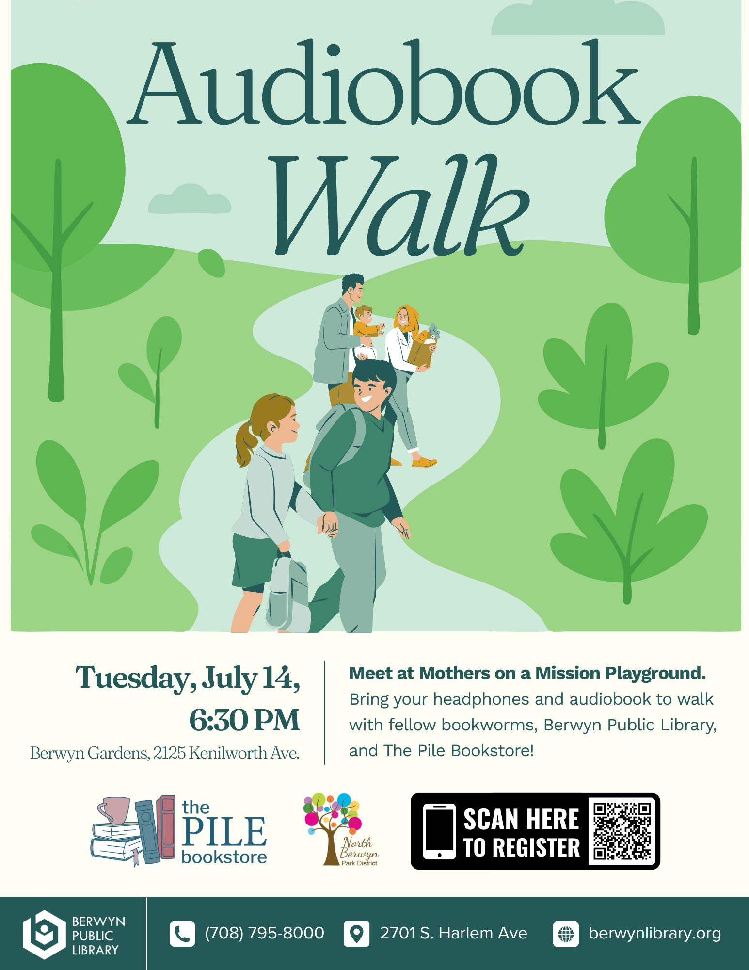 Audiobook Walk with the Berwyn Public Library