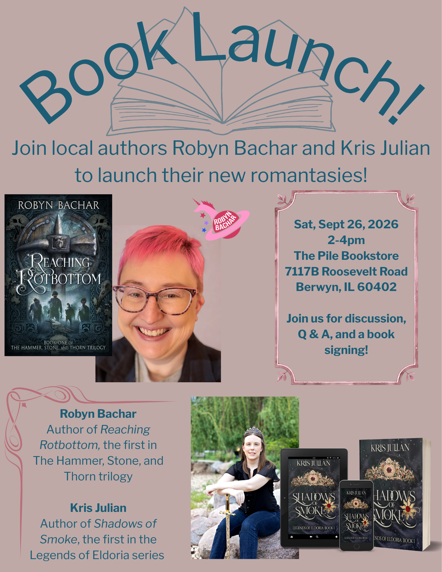 Book Launch with Robyn Bachar and Kris Julian