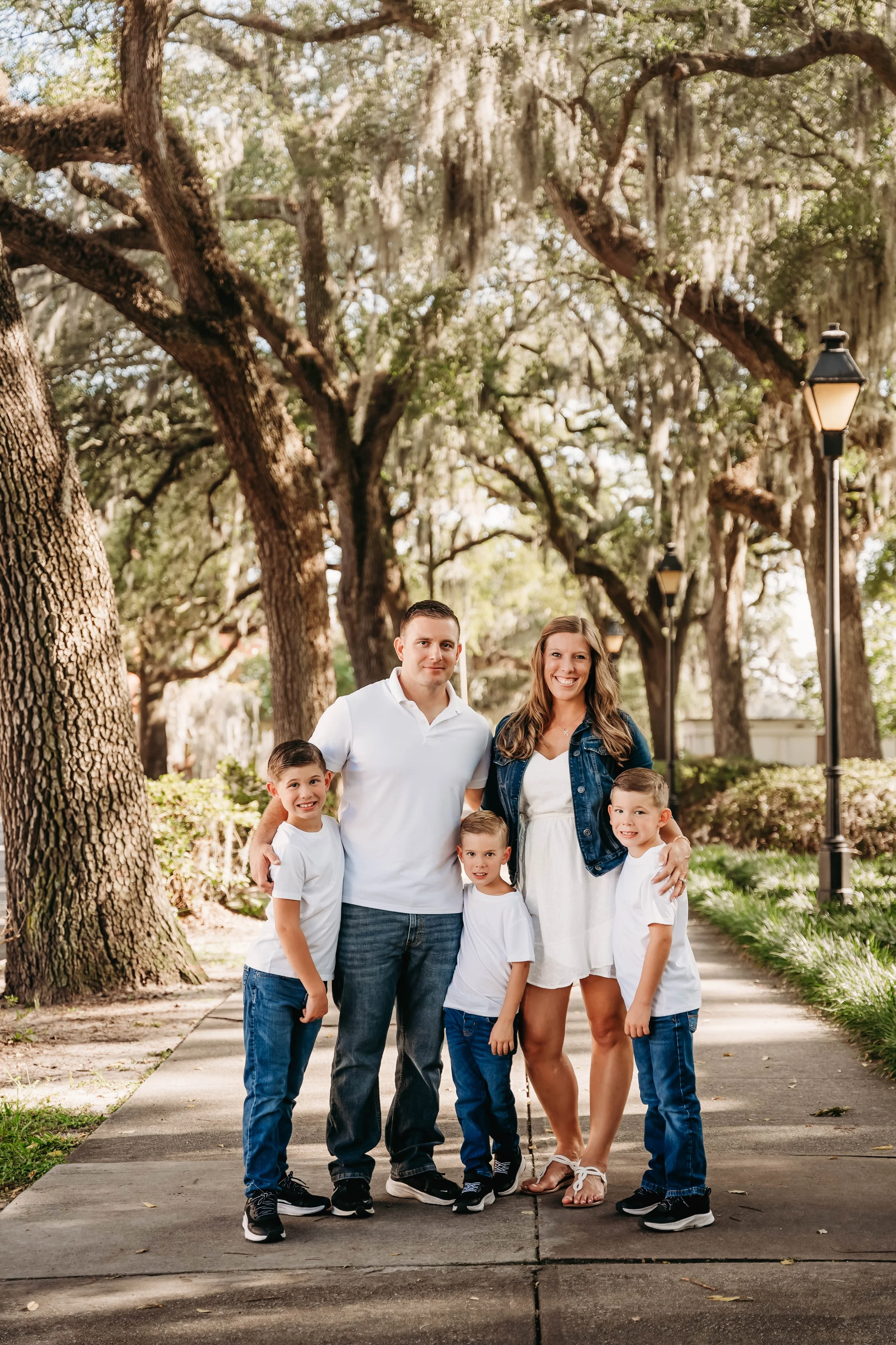 Family photo of Brooke with her husband and 3 boys