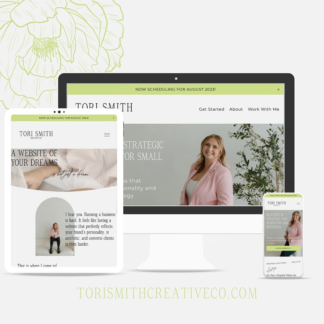 𝘐𝘯𝘵𝘳𝘰𝘥𝘶𝘤𝘪𝘯𝘨 Tori Smith Creative Co.⁣
⁣
Designing websites that show off your personality and are based on strategy👩🏼&zwj;💻