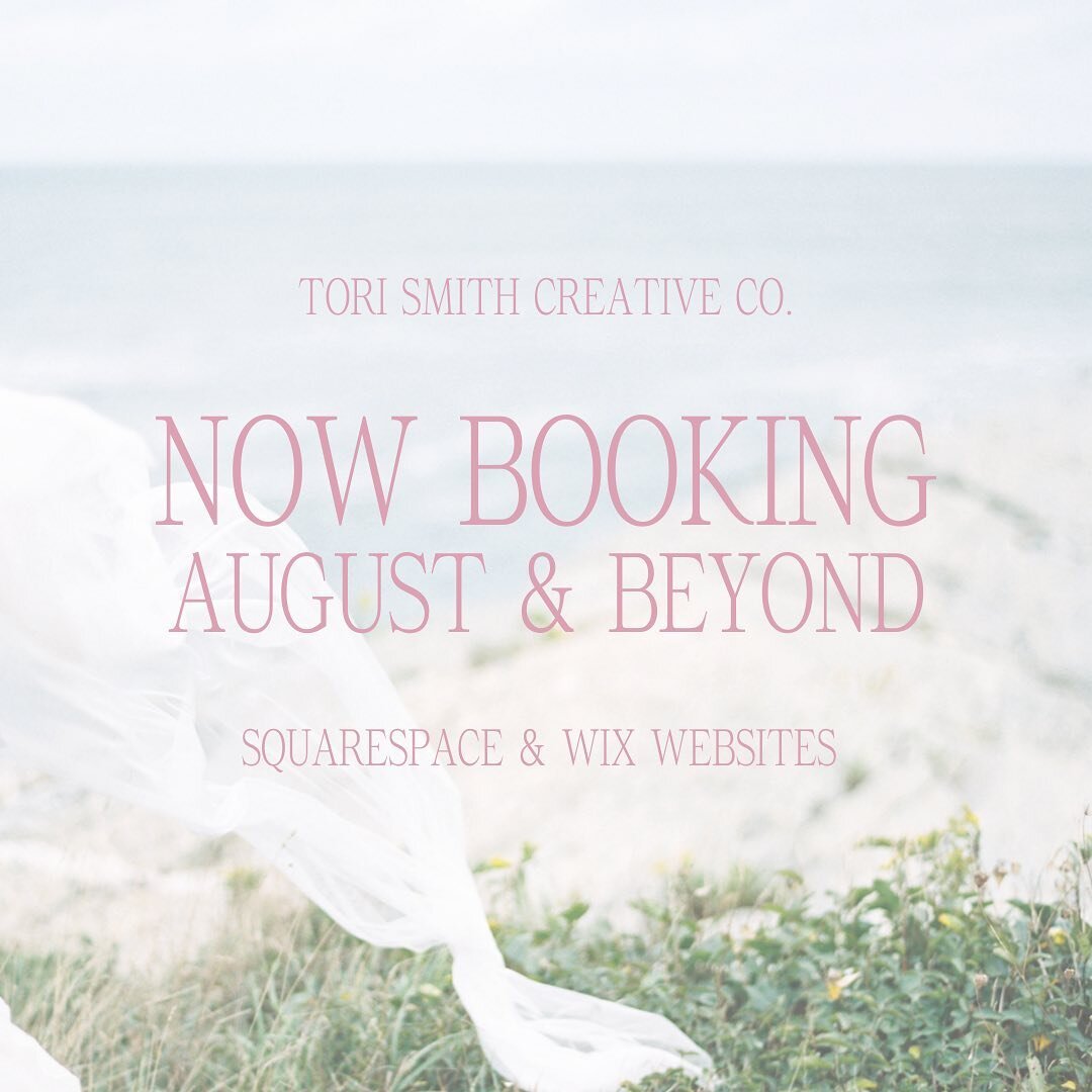 Launch your dream website before the summer is over! ☀️Now booking Squarespace and Wix projects for August &amp; beyond. ⁣
⁣
Pick between one of our three packages OR 𝘳𝘦𝘲𝘶𝘦𝘴𝘵 𝘢 𝘤𝘶𝘴𝘵𝘰𝘮 𝘲𝘶𝘰𝘵𝘦.⁣
⁣
𝘗𝘢𝘤𝘬𝘢𝘨𝘦𝘴:⁣
The Exclusive⁣
The