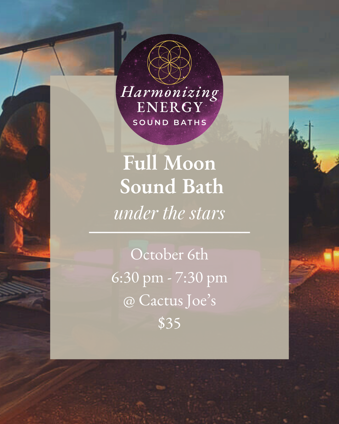 Full Moon Sound Bath Under the Stars