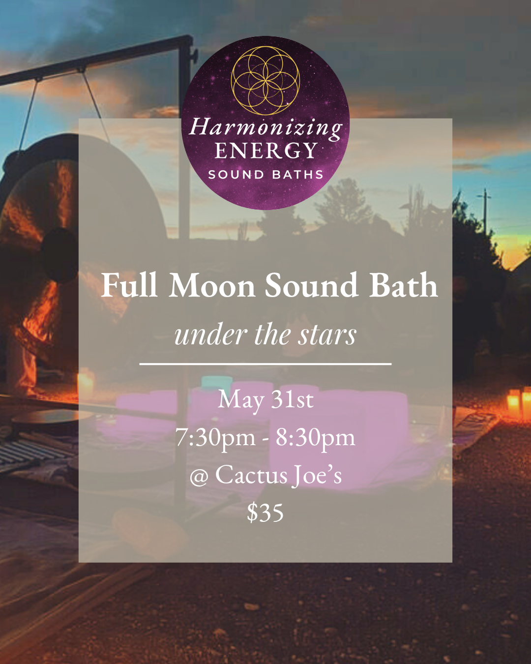 Full Moon Sound Bath Under the Stars