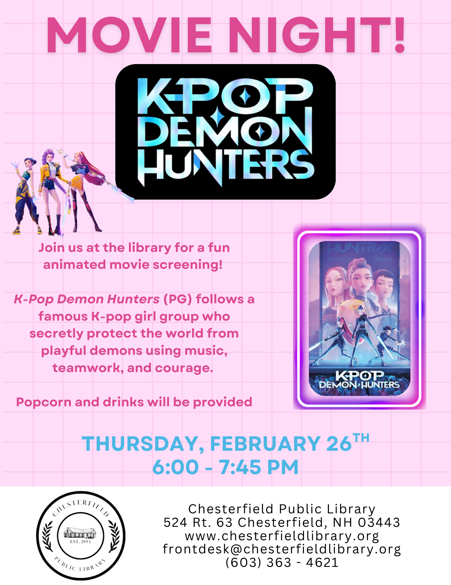 Family Movie Night: KPop Demon Hunters (PG)