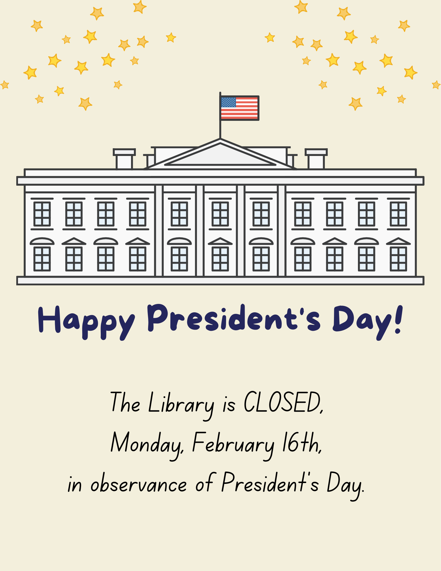 Closed Monday, February 16th, for Presidents Day!