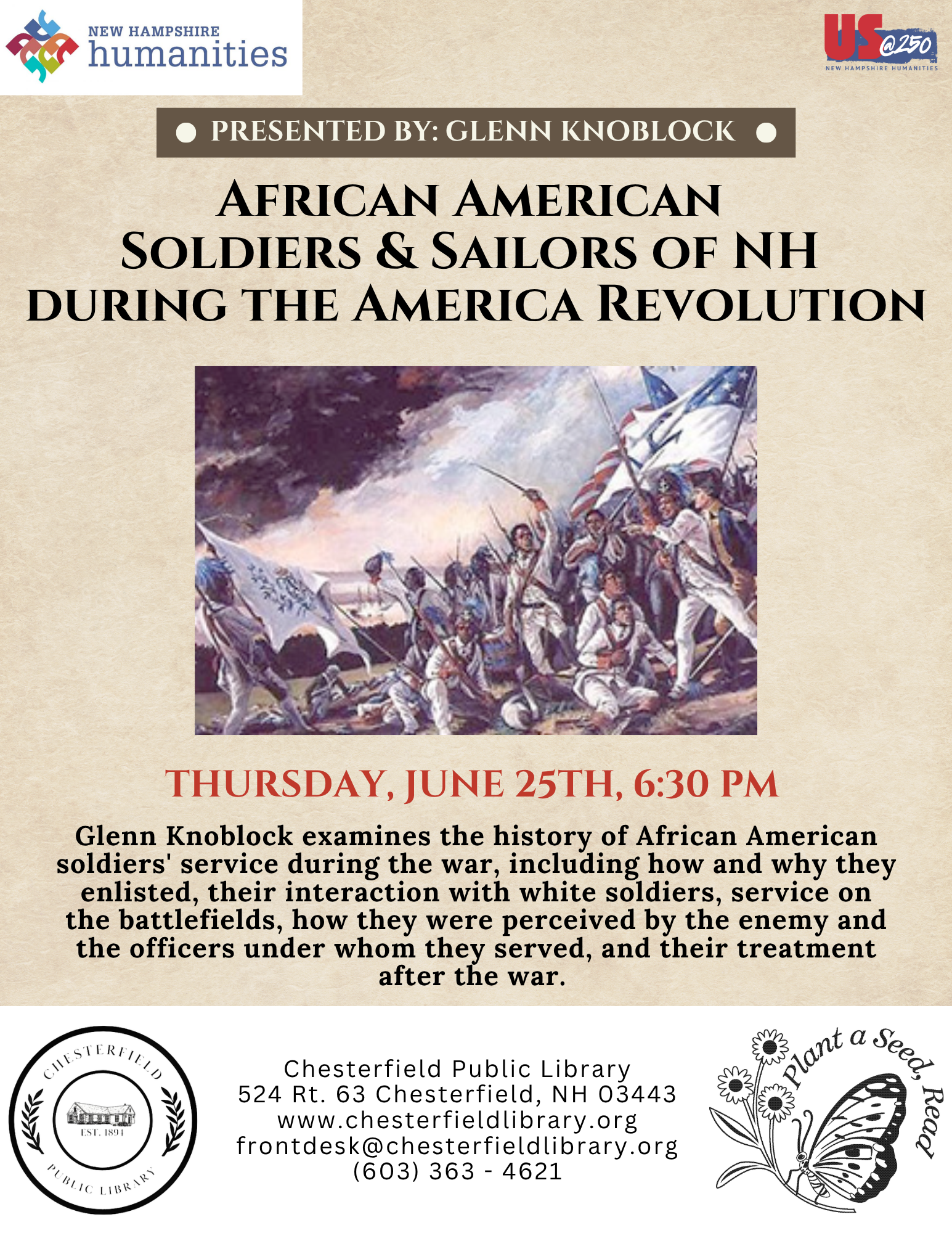 NHH: African American Soldiers &amp; Sailors of New Hampshire During the American Revolution 