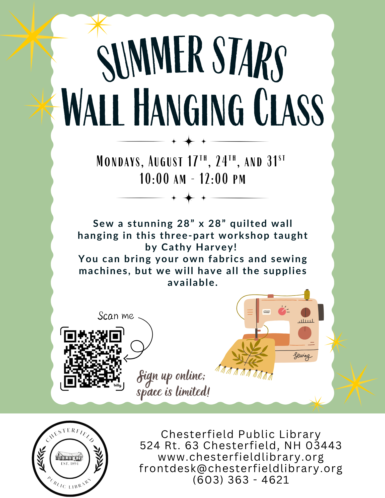 Summer Stars: Wall Hanging Class
