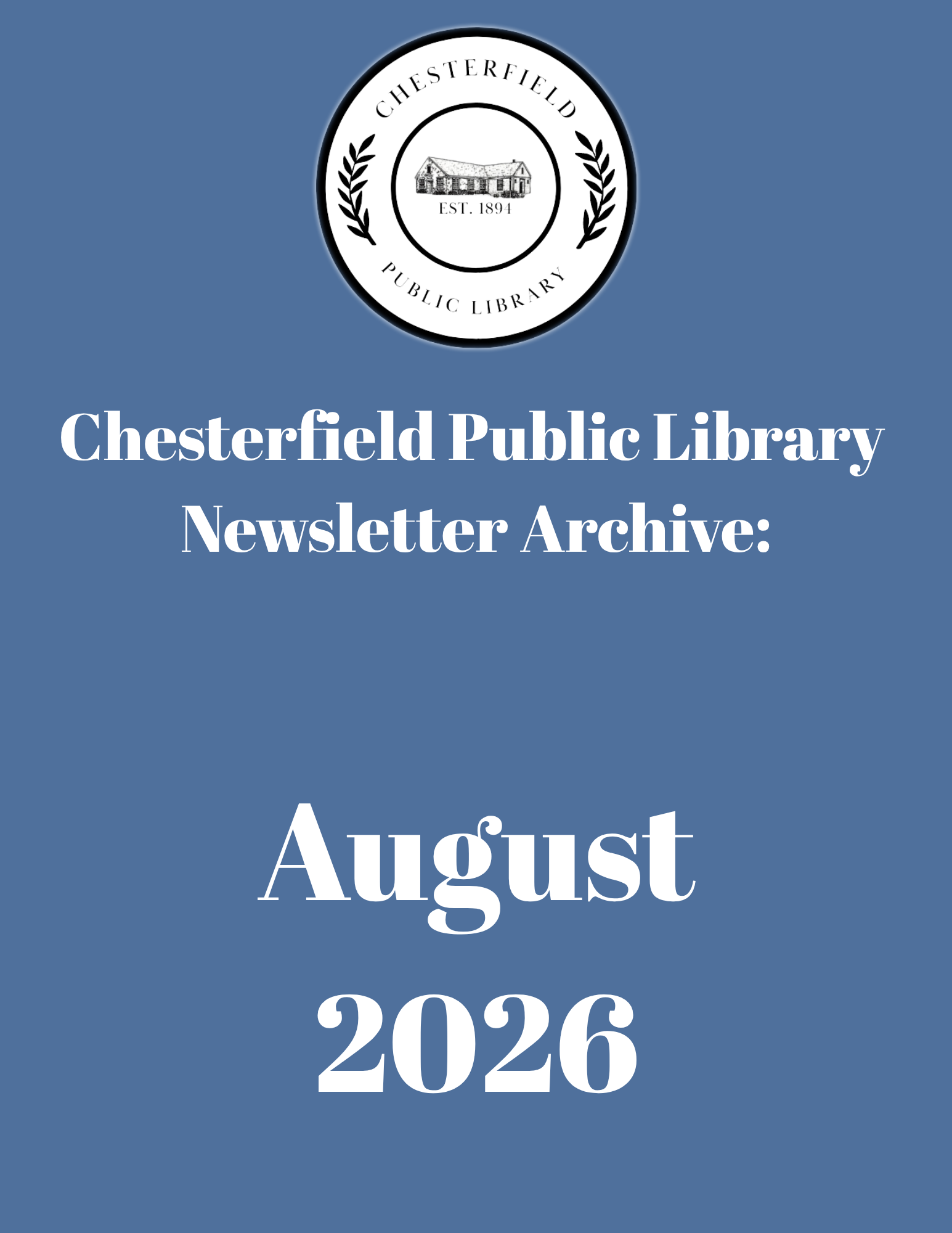 August 2026 Newsletter