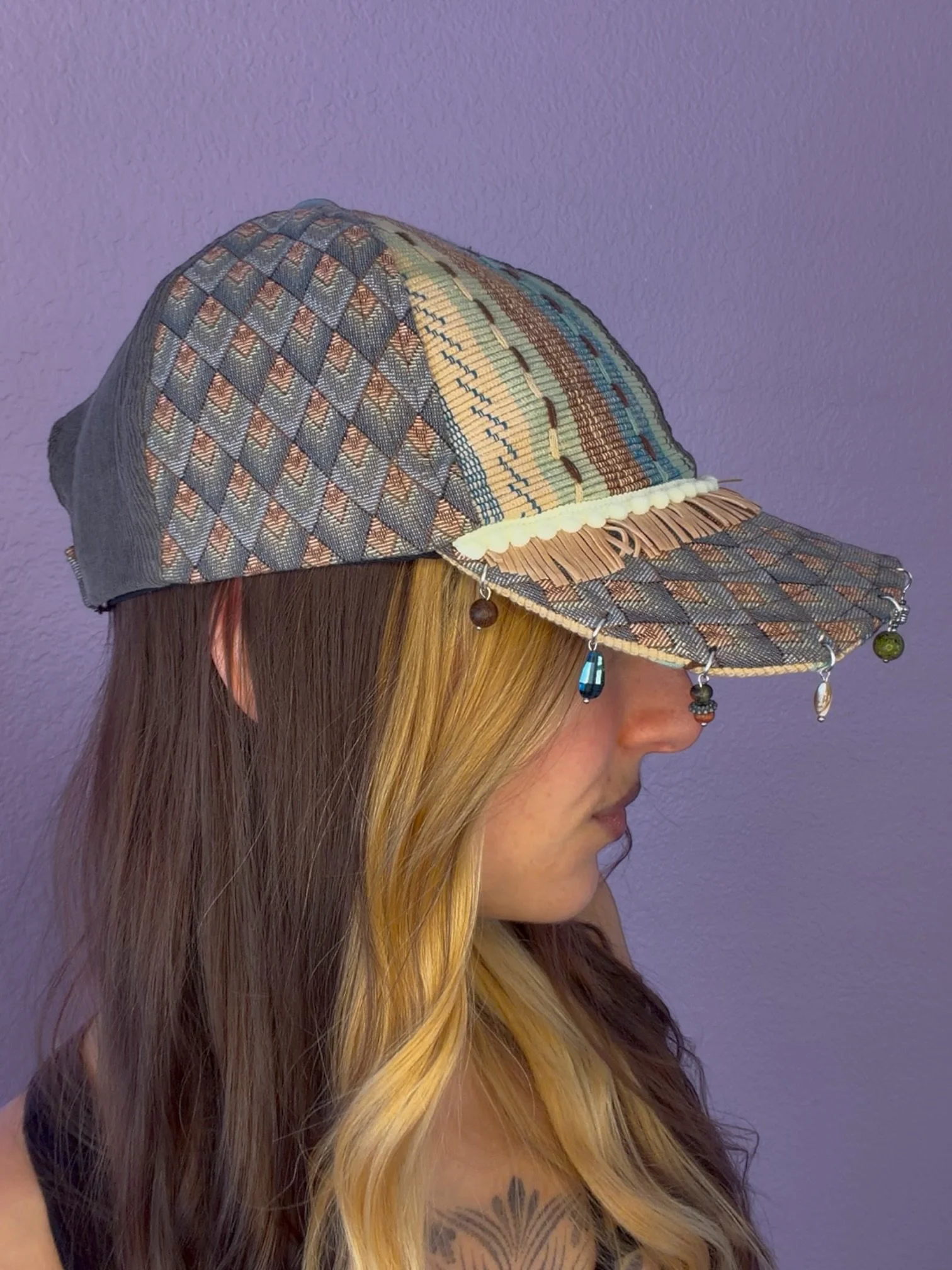 nami ~ upcycled six panel hat