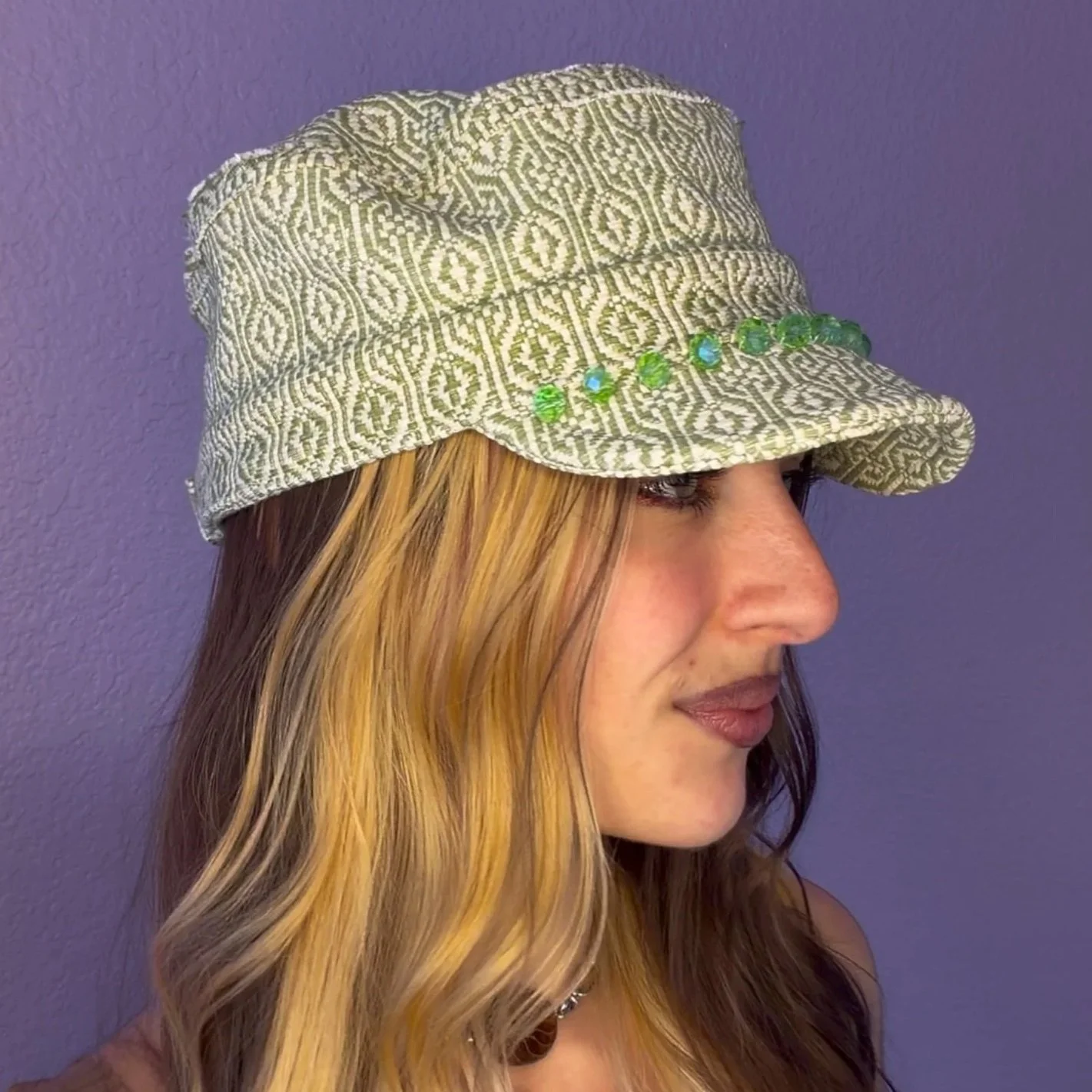 fern ~ upcycled cadet cap