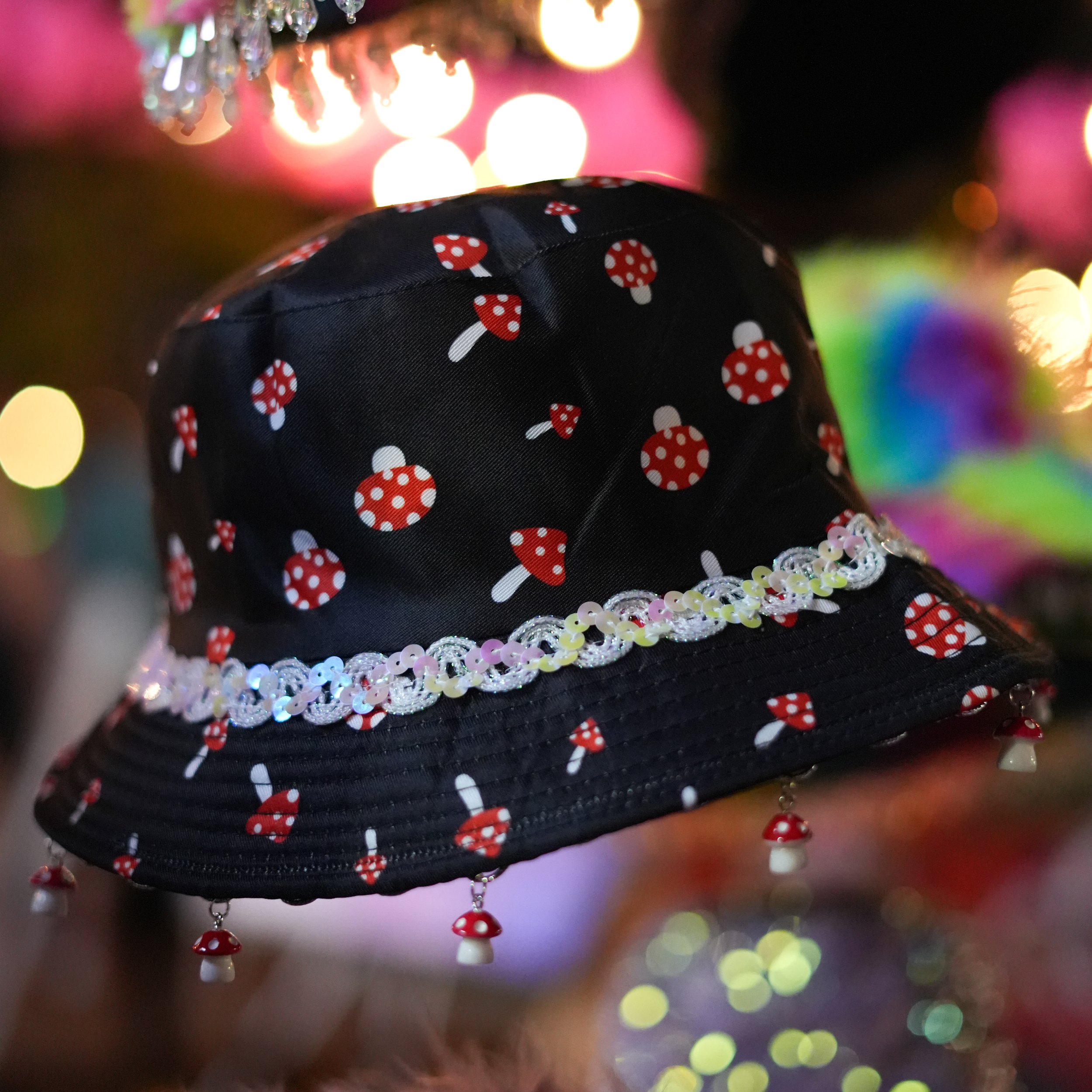 amanita muscaria mushroom bucket hat