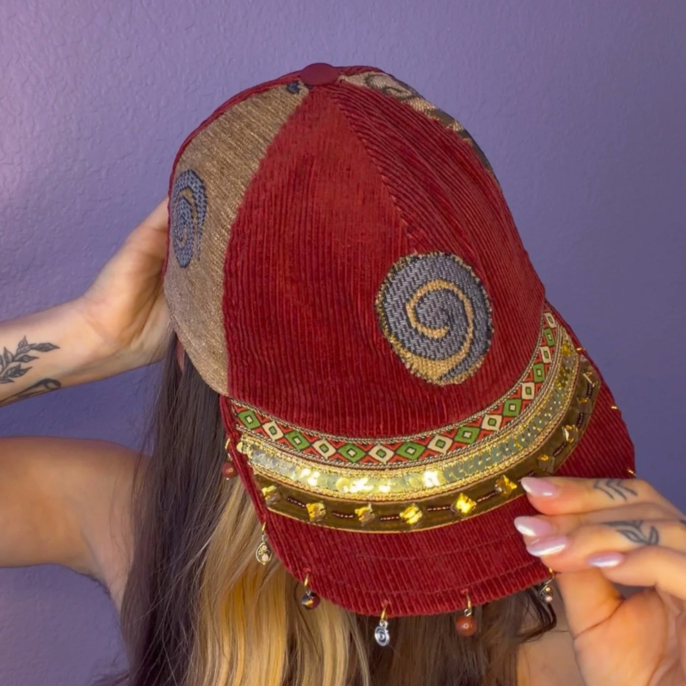 hearth ~ upcycled six panel hat