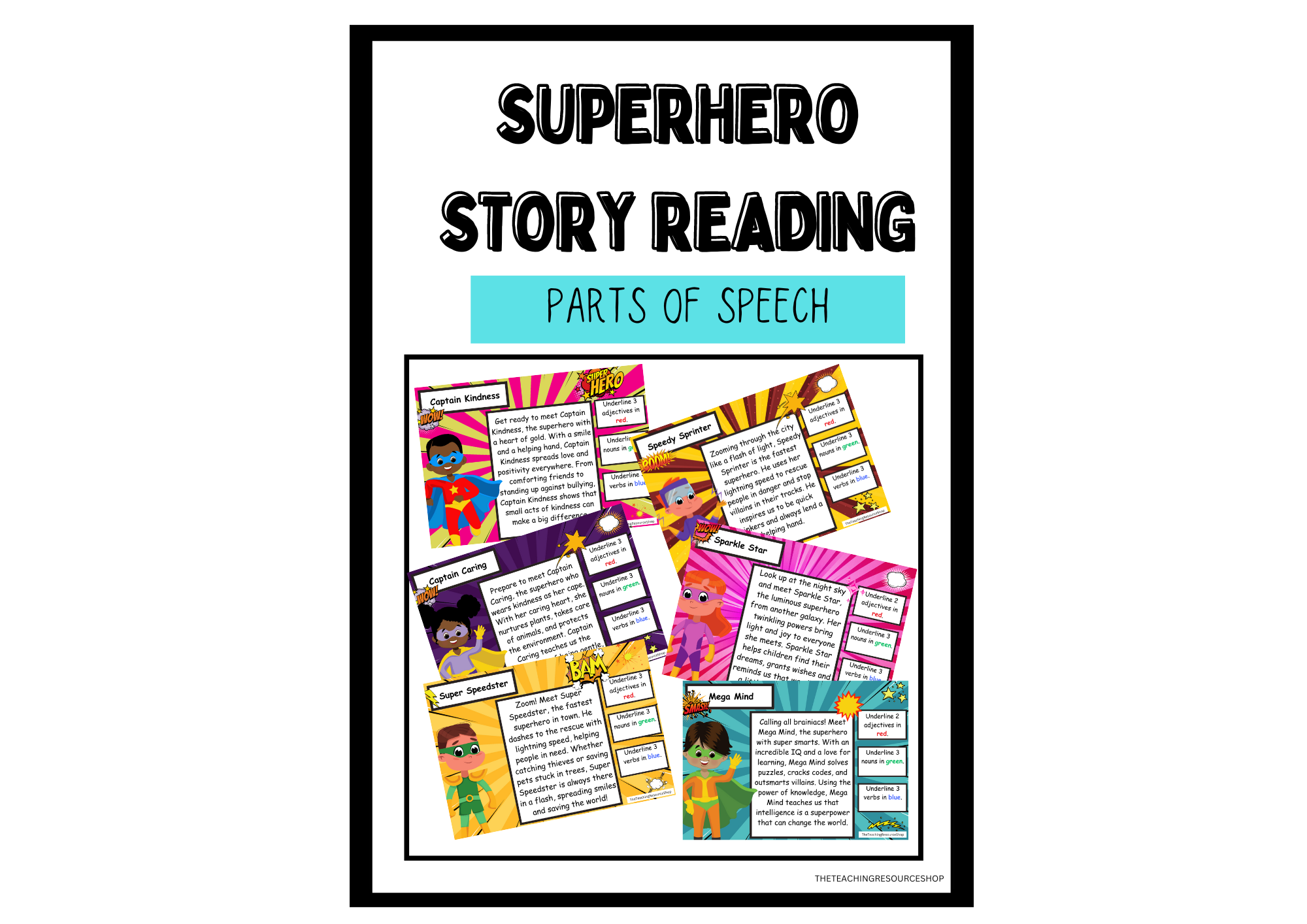 SUPERHERO STORY READING | PARTS OF SPEECH