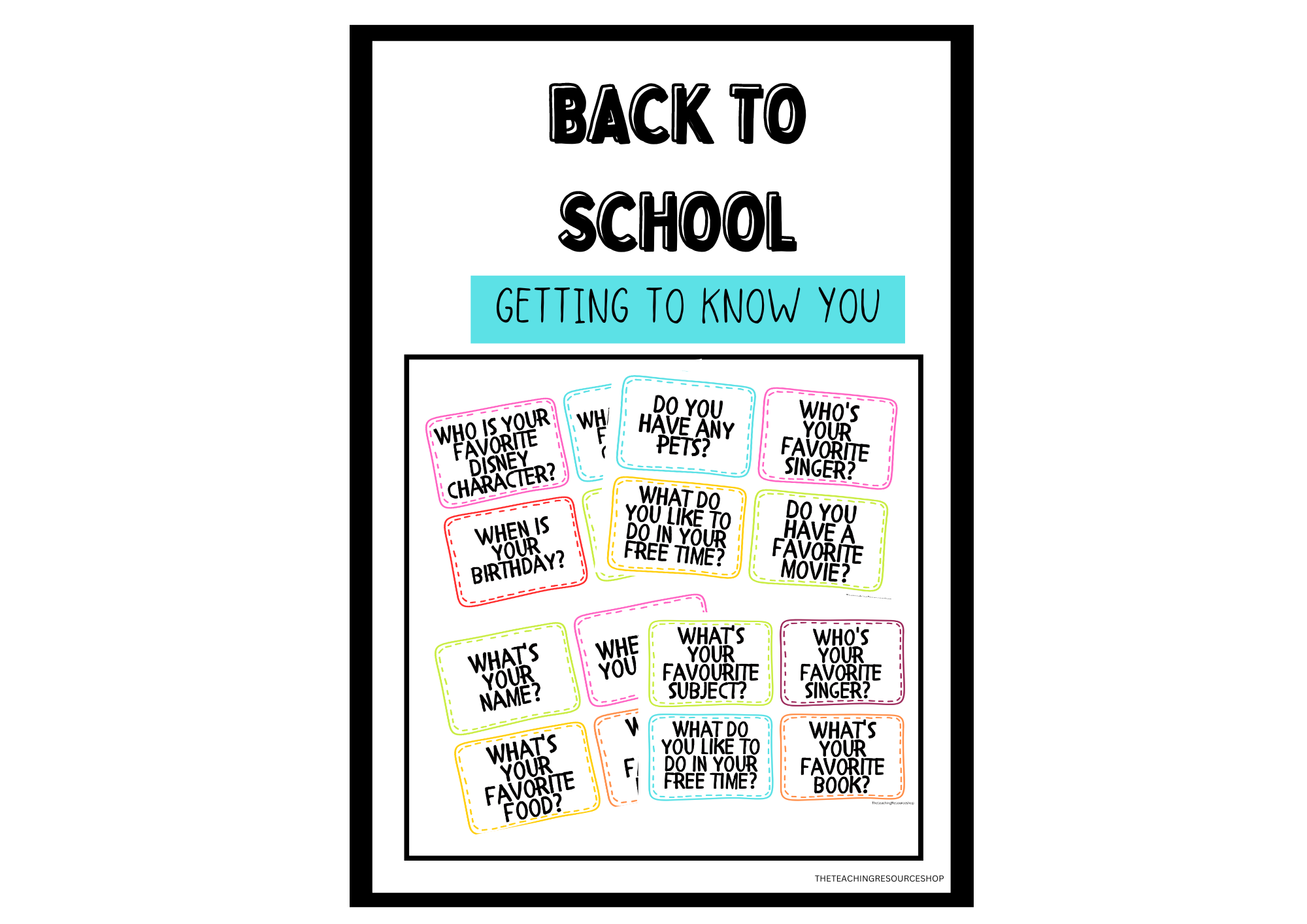 BACK TO SCHOOL ⇢| GETTING TO KNOW YOU