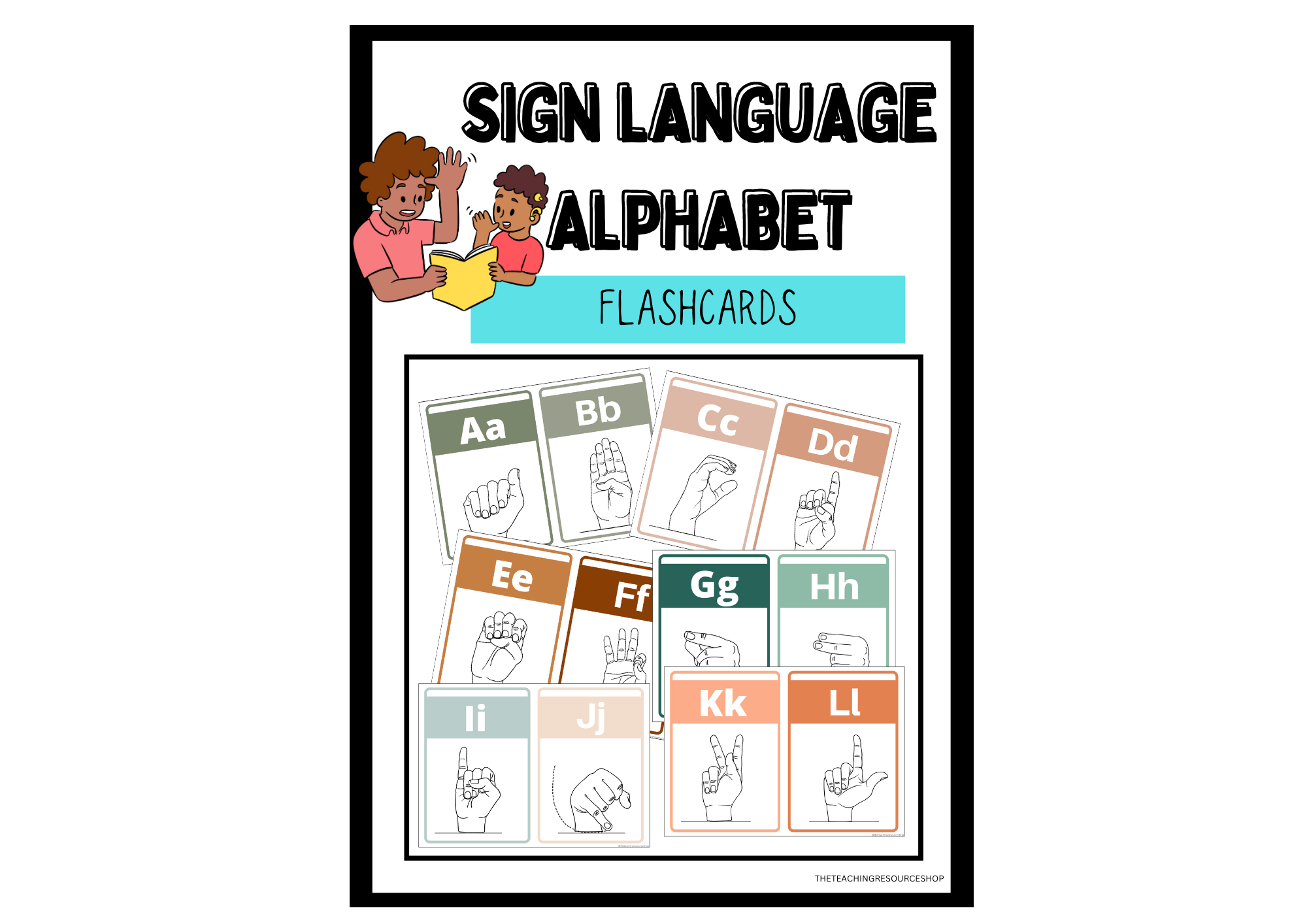SIGN LANGUAGE ALPHABET FLASHCARDS
