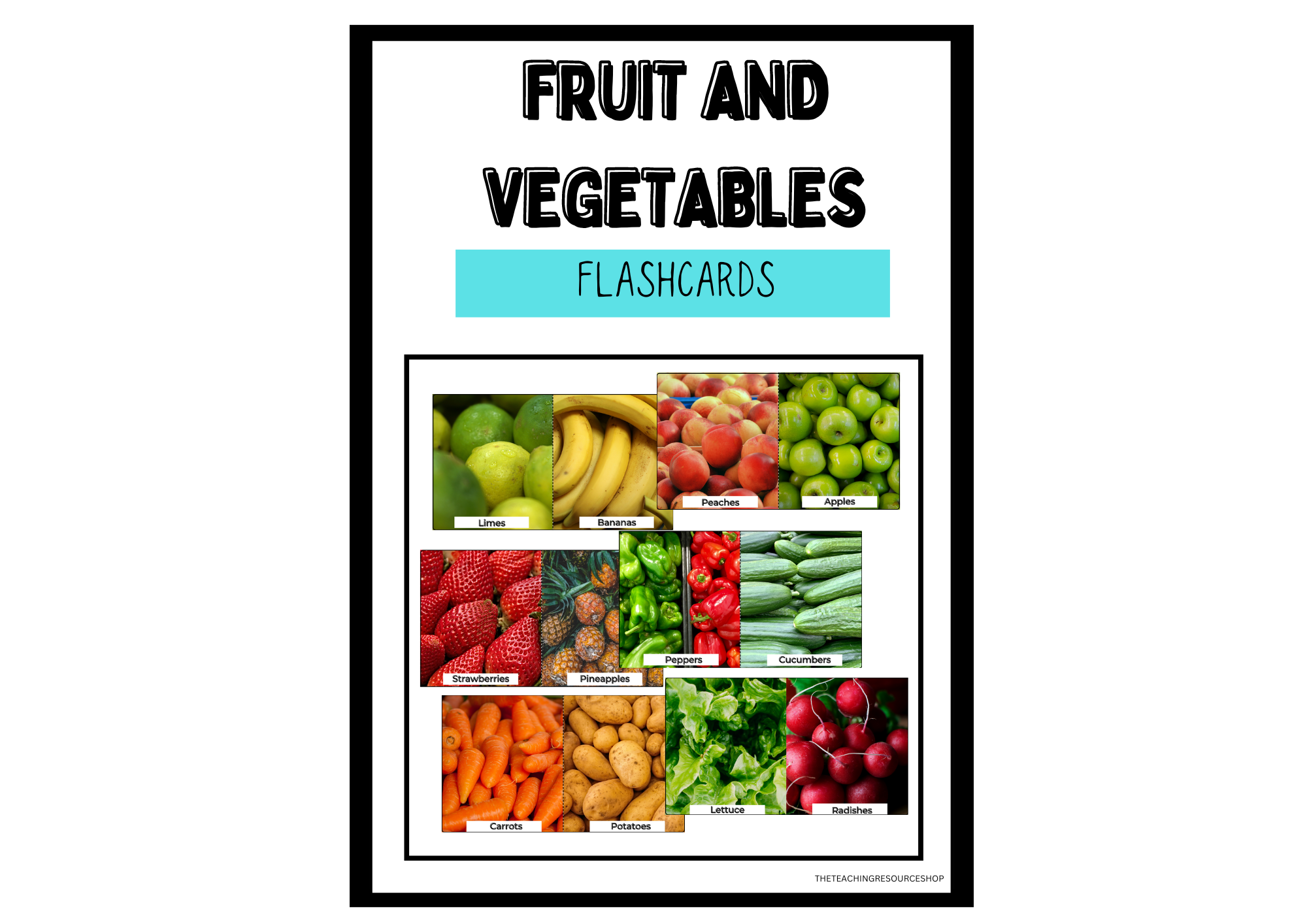 FRUIT AND VEGETABLE FLASHCARDS