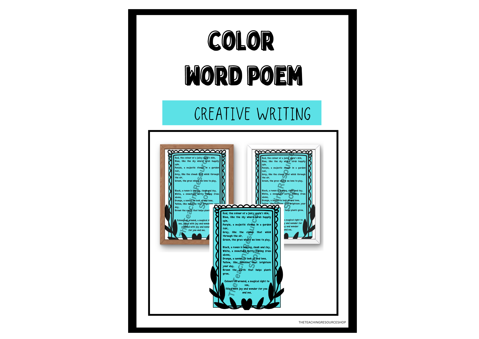 COLOUR WORD POEM - CREATIVE WRITING