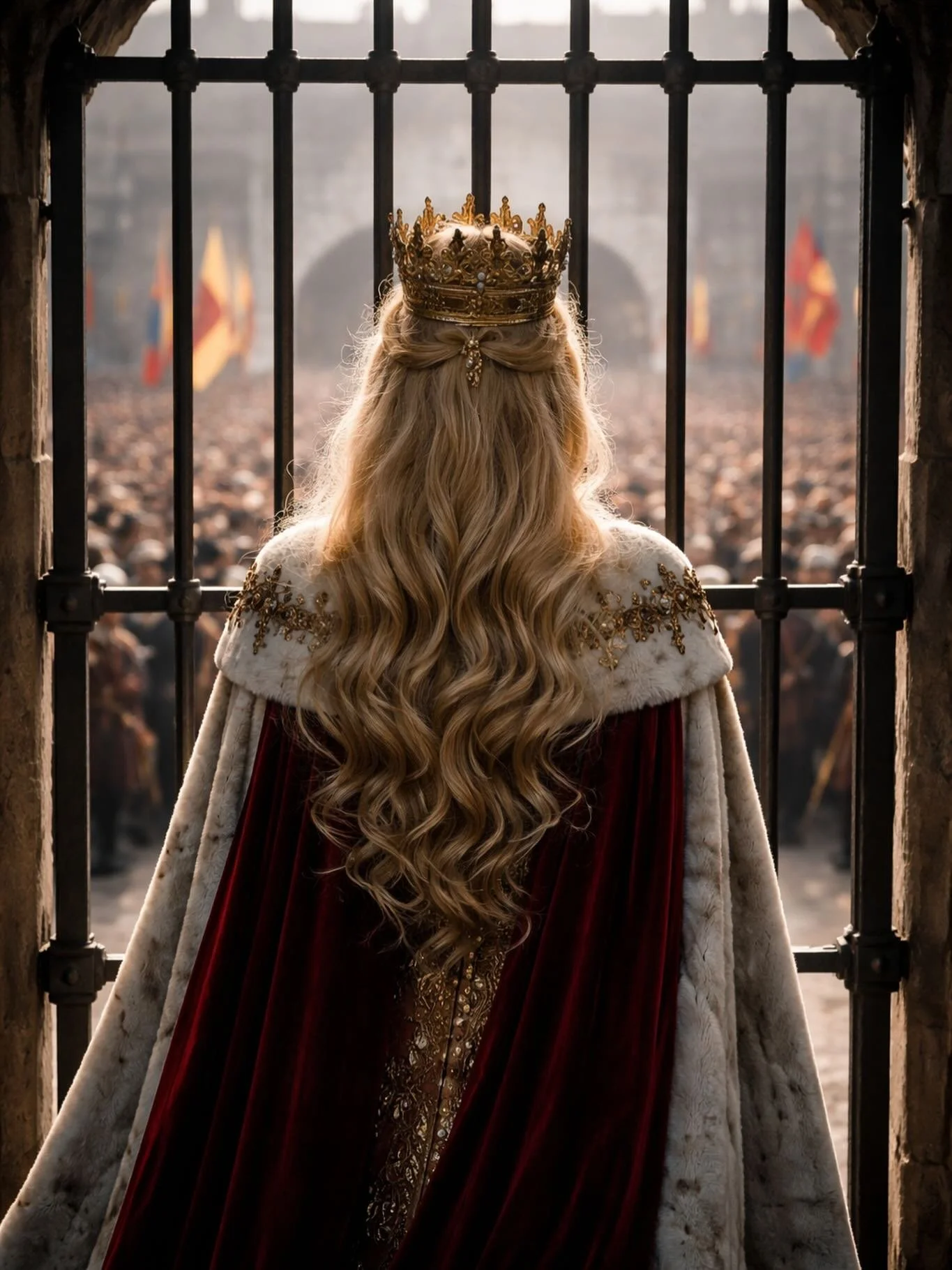 &ldquo;Her coming of age began the way she had entered the world&mdash;with a crush of elbows, craning necks, and a packed inner bailey. Clansmen strained for a glimpse of her as they once had when she was first debuted to them, swaddled in white and