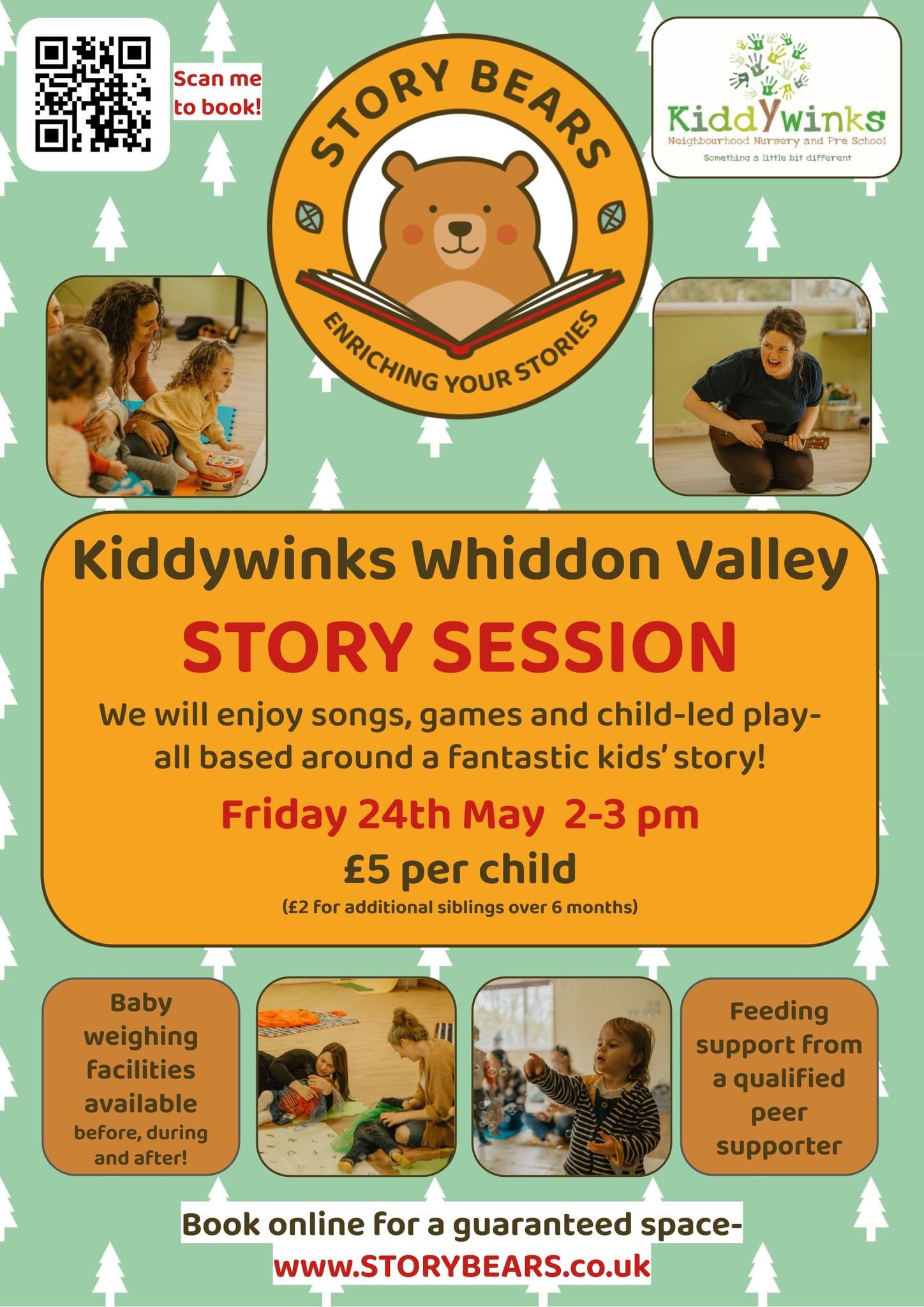 I am excited to be paying a visit to Kiddywinks Neighbourhood Nursery and Pre School in Whiddon Valley  soon! The session is open to the public, so please share and tag any parents, grandparents or childminders who you think would like to bring a lit