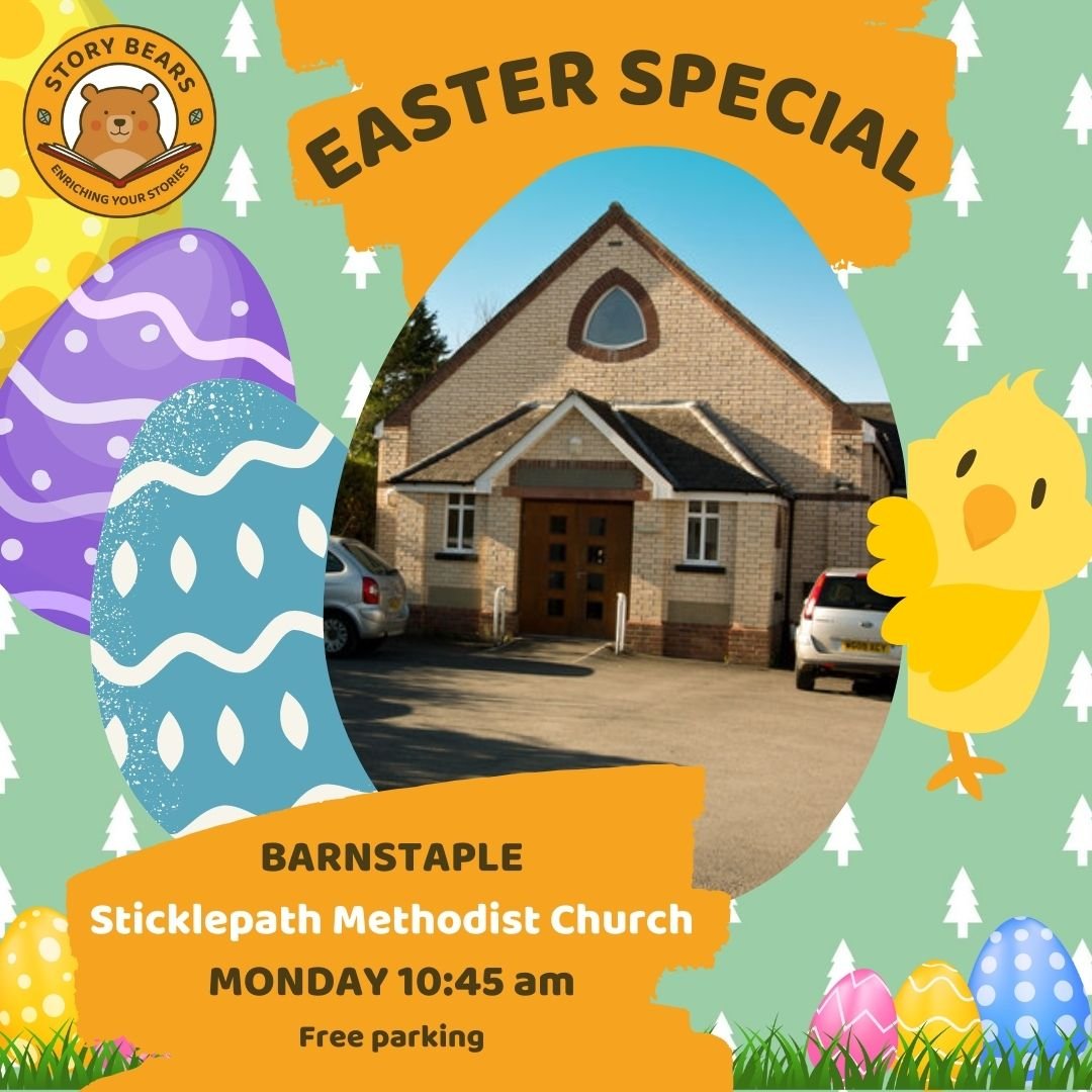 We are kicking off our Easter Specials tomorrow in Barnstaple! 

Spaces available to play- book you spot by visiting www.storybears.co.uk/book-a-session

🌼Easter egg hunt story, songs, percussion and parachutes
🐣Easter rock trail
🐰Create an Easter