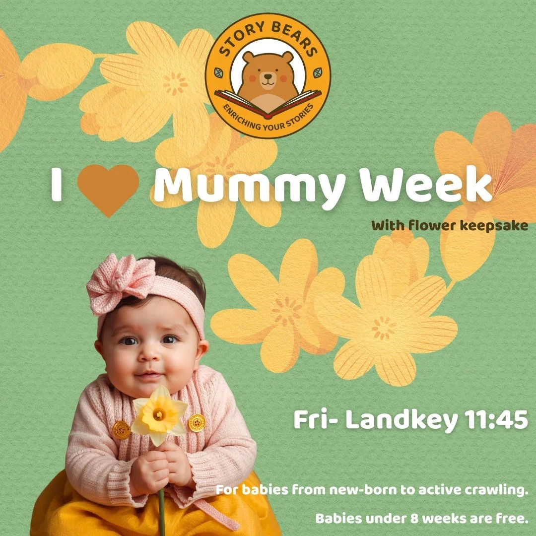 🌸 LANDKEY BABY SESSION FOR MOTHER'S DAY! 🌸
FRIDAY @ 11:45 AM

We have had a lovely week so far celebrating Mother's Day with songs and massage to connect with your little one plus leafy green footprints to add to a paper flower that will forever bl