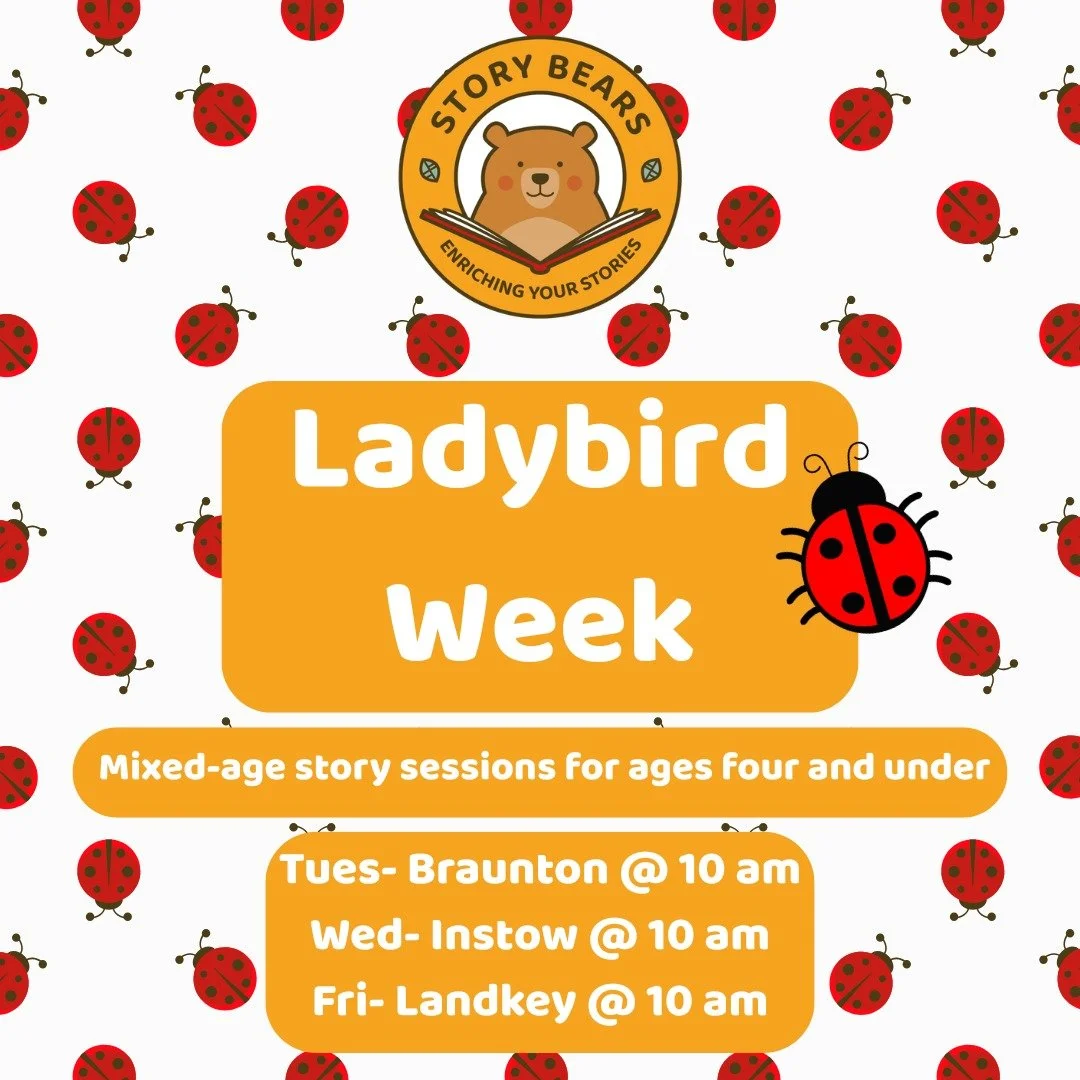 MIXED-AGE SESSIONS IN BRAUNTON, INSTOW AND LANDKEY 
🐞As Ladybird moves home, we&rsquo;ll be meeting all sorts of creatures along the way as well as counting spots and landing ladybird all over ourselves! Then create fingerprint ladybirds, find the s