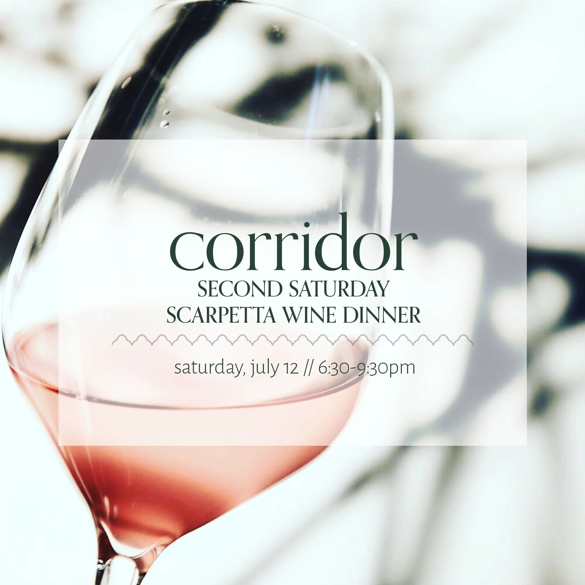 Second Saturday Scarpetta Wine Dinner