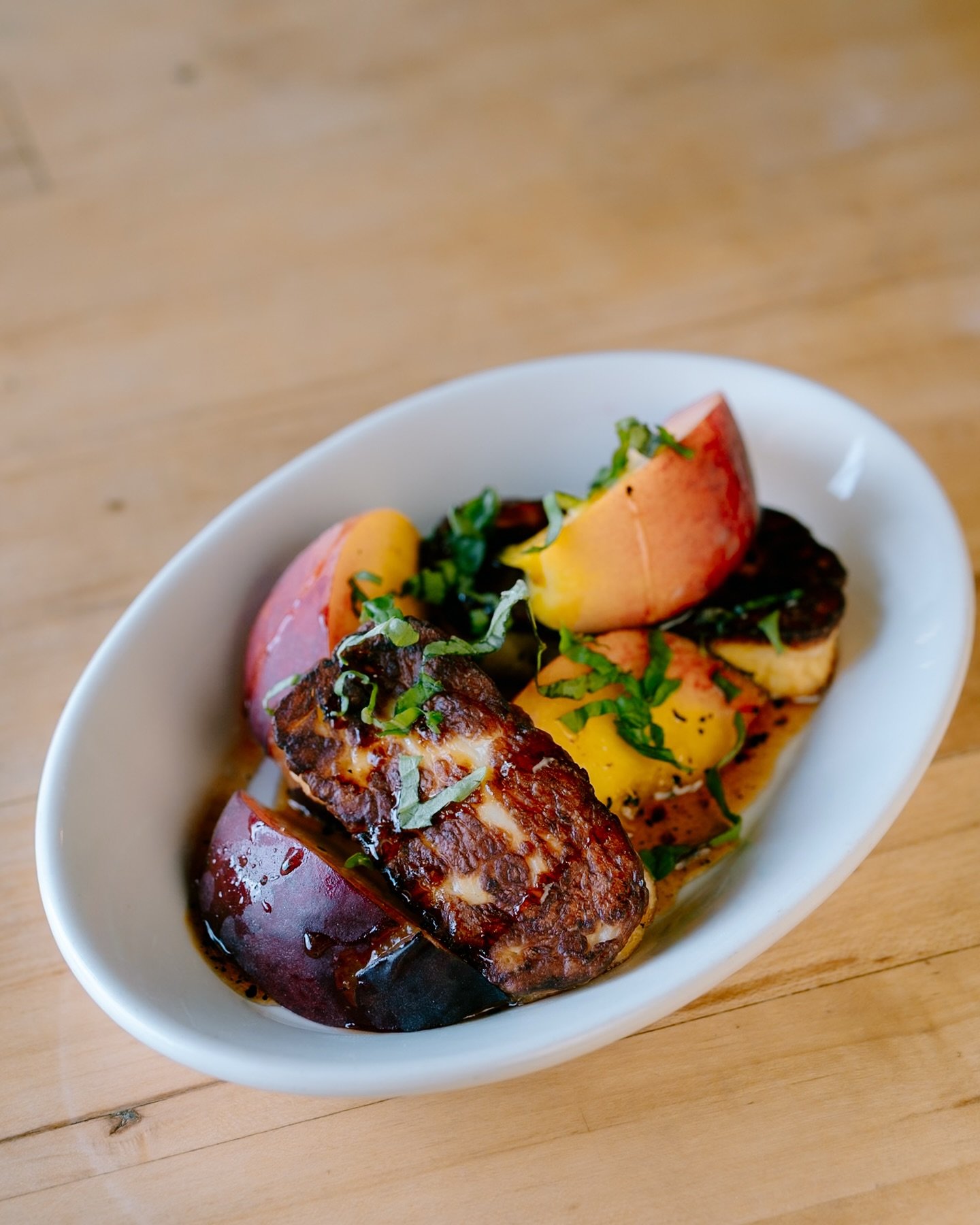 sweet, savory, &amp; refreshing

Grilled Halloumi &amp; Peaches
ginger syrup | mint

Melon Panzanella
croutons | herbs | feta | watermelon dressing

Persian Cucumbers
yogurt | spicy oil | pine nuts

All available on the summer lunch menu
Kitchen is o