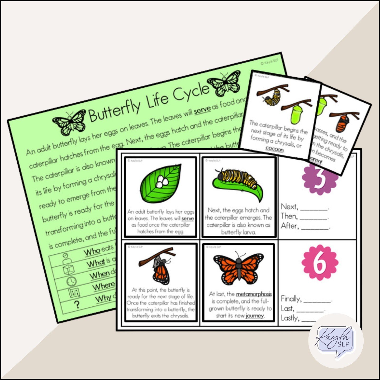 🌷 This is a spring-themed packet FULL of language activities! It's easy to target multiple goals with one story. This is perfect for mixed groups working on comprehension, WH-questions, vocabulary, and context clues. 🌷⁠
⁠
Includes 5 non-fiction sto