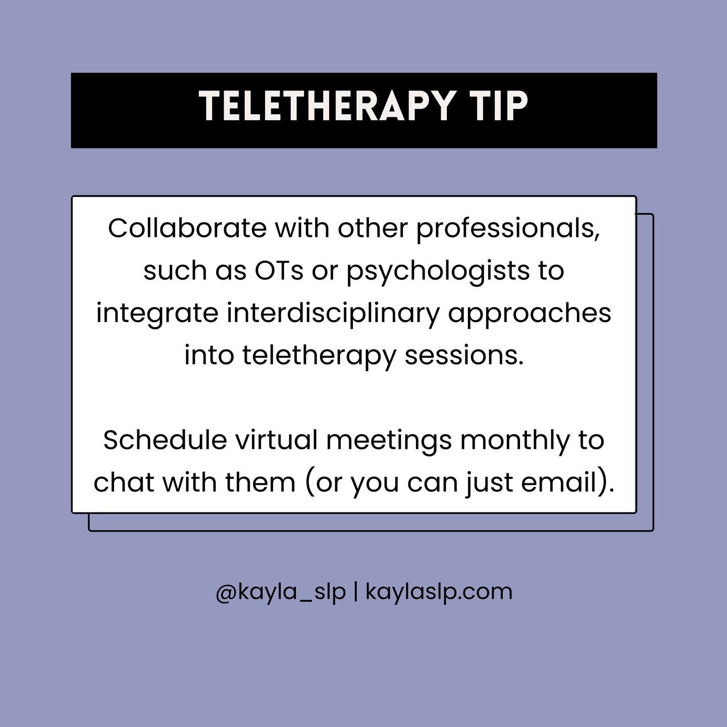 Looking to level up your teletherapy sessions?  Look no further than interdisciplinary collaboration! Collaborate with OTs, psychologists, and more to unlock new strategies and enhance student progress. ⁠
#SLPsofInstagram #SpeechTherapy #SLP #SpeechT