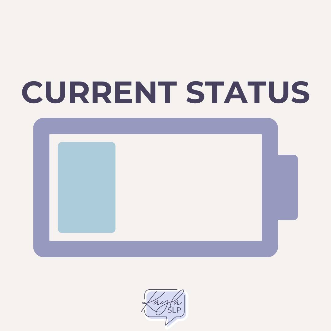 There are all kinds of SLP tired.⁠
 &bull; Beginning of year⁠
 &bull; Before winter break⁠
 &bull; That long period between January-spring break⁠
 &bull; IEP season⁠
 &bull; End of year⁠
... and the list goes on.⁠
⁠
How do you recharge your battery?